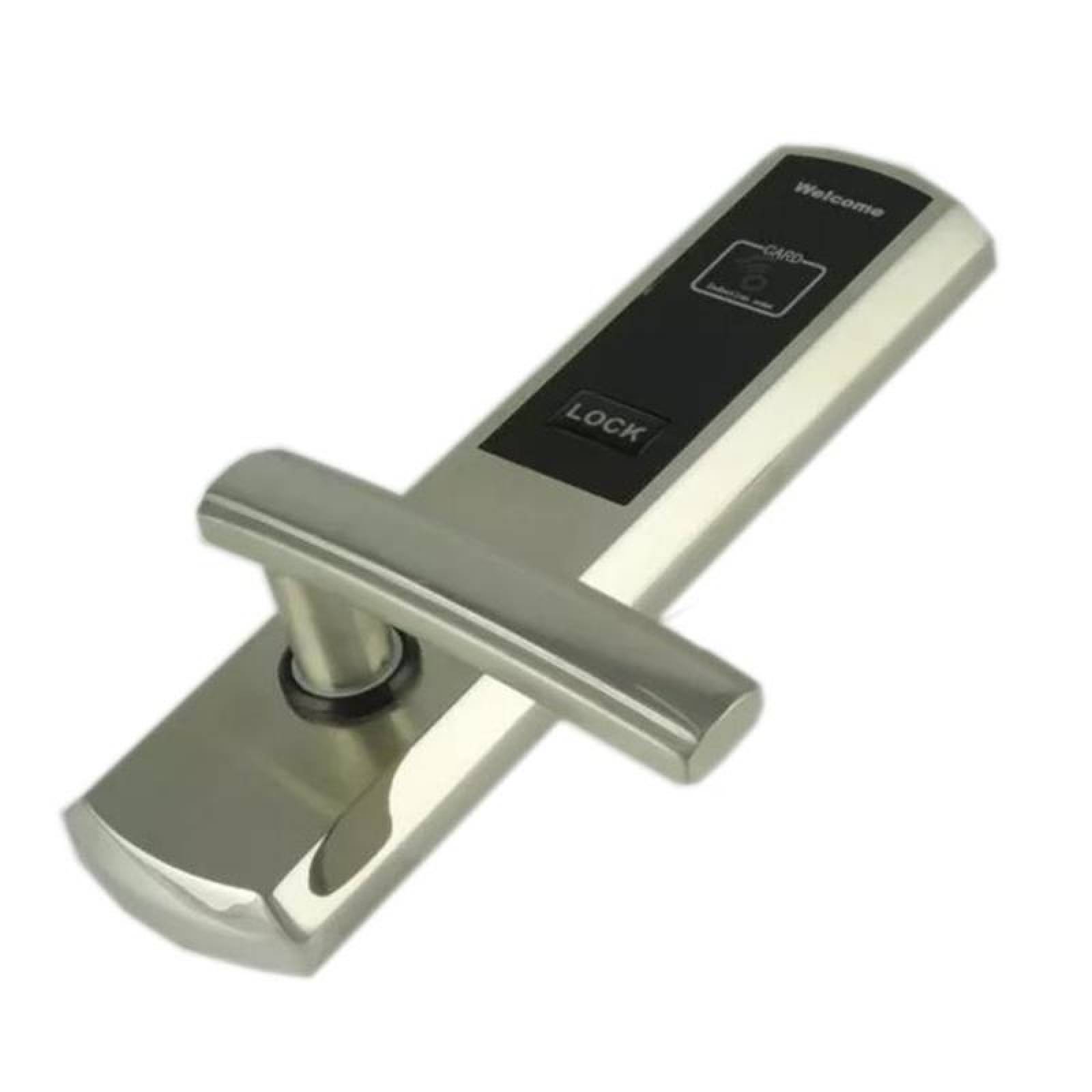 Cerraduras para Hoteles MXCAO-001-9 NFC Plata Espesor de Puerta 30 a 38 mm Pilas 5 x AA No incluidas CardLock