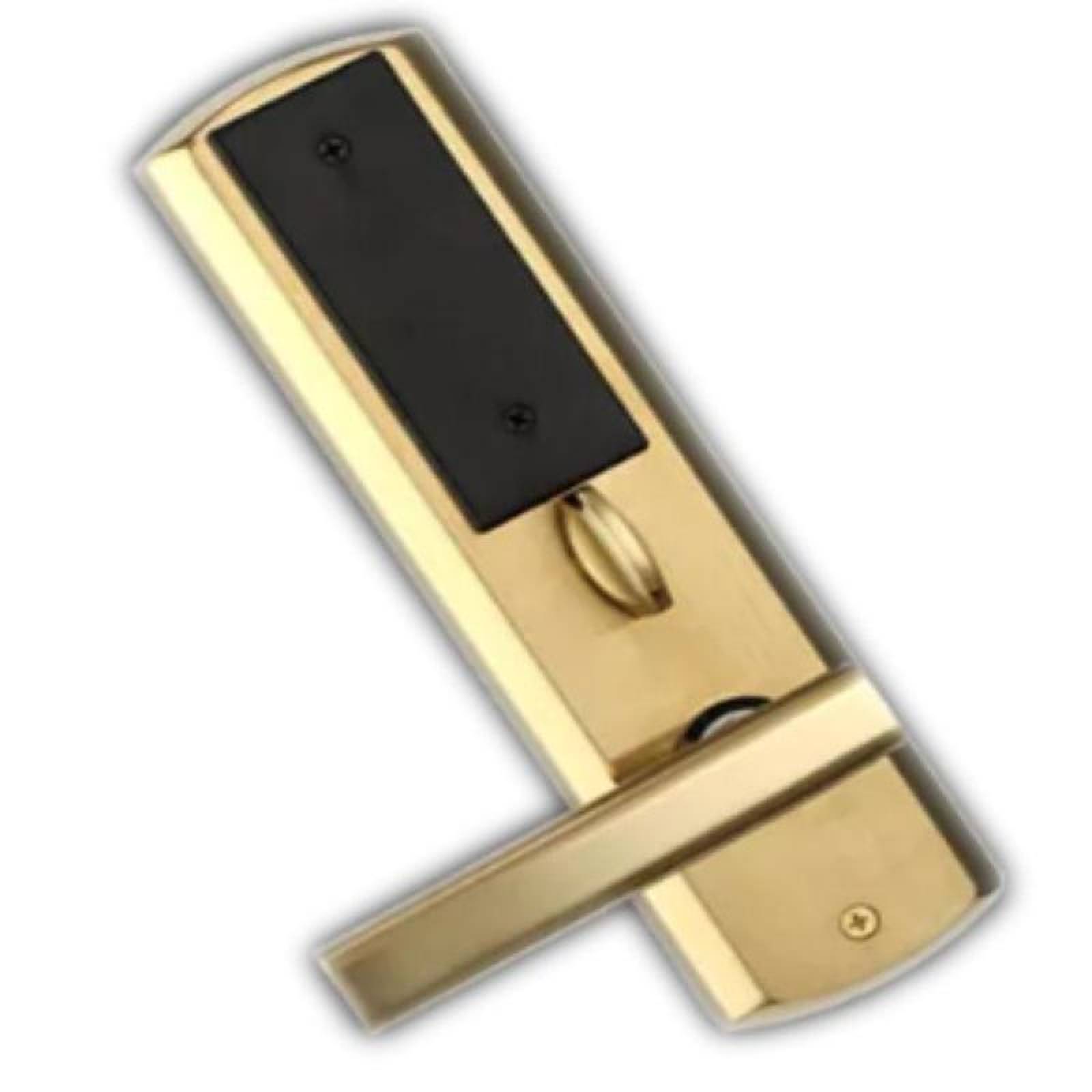 Chapa con Tarjeta de Seguridad MXCAO-002-7 NFC Oro Espesor de Puerta 30 a 38 mm Pilas 5 x AA No incluidas CardLock