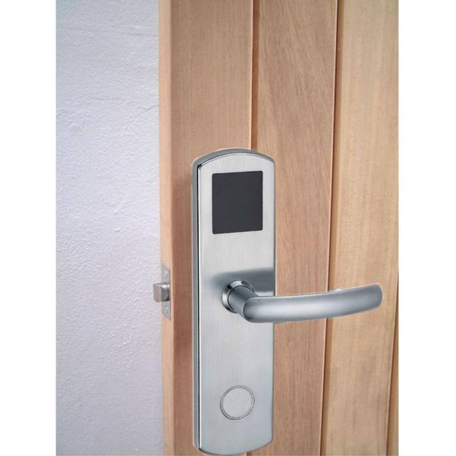 Chapa para Hoteles MXLKH-001-11 NFC Plata Espesor de Puerta 35 a 55 mm Pilas 4 x AA No incluidas LockTechno