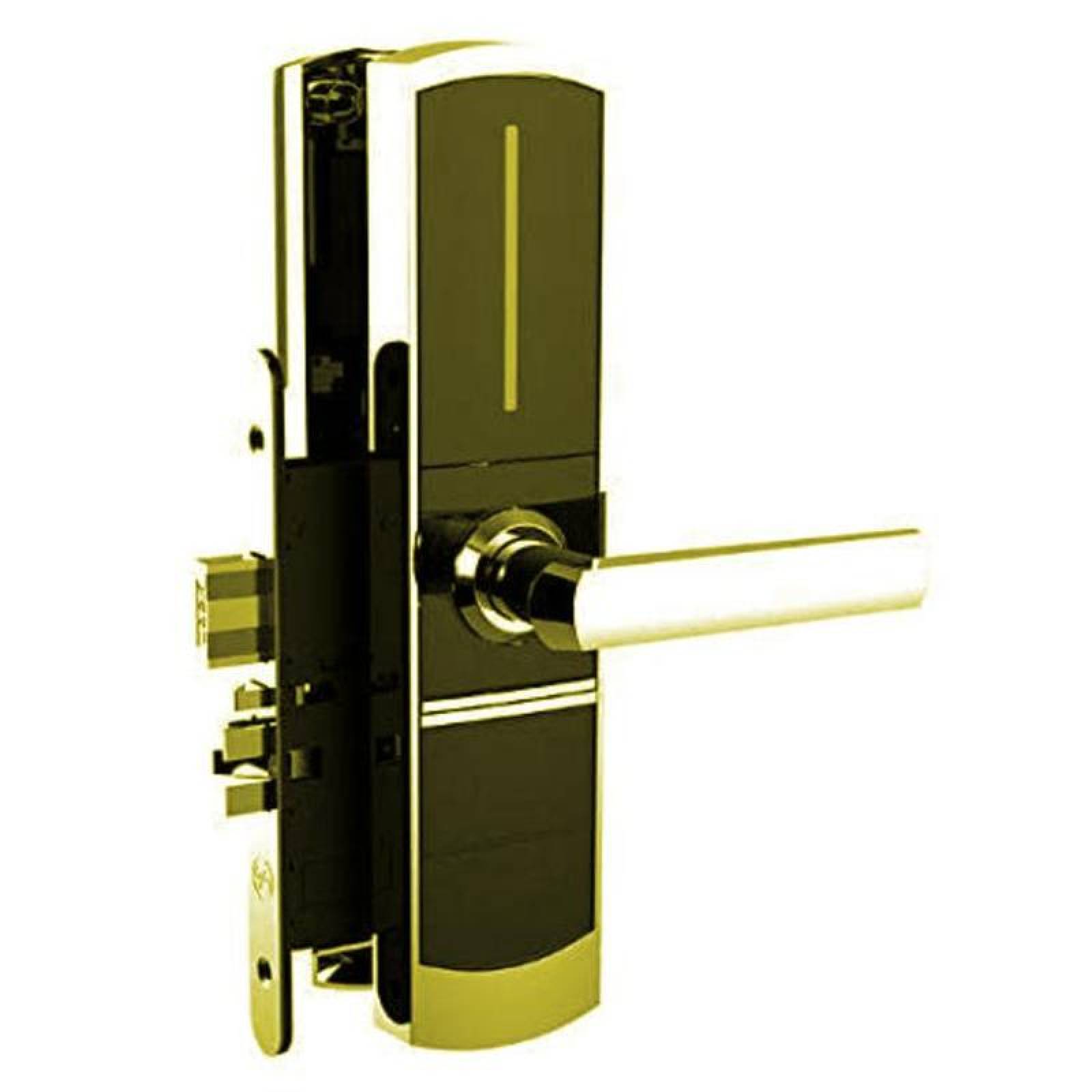 Chapa Inteligente para Hotel MXPWL-002-11 NFC Oro Espesor de Puerta 35 a 50 mm Pilas 4 u 8 x AA No incluidas PassworLock