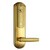 Chapa Inteligente para Hotel MXSFL-001-5 NFC Oro Espesor de Puerta 20 a 50 mm Pilas 4 x AA No incluidas SafetyLock