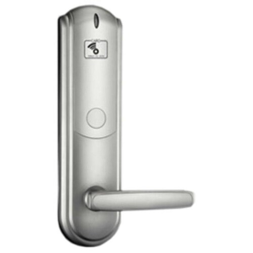Manija Inteligente con Tarjeta MXSFL-002-5 NFC Plata Espesor de Puerta 20 a 50 mm Pilas 4 x AA No incluidas SafetyLock