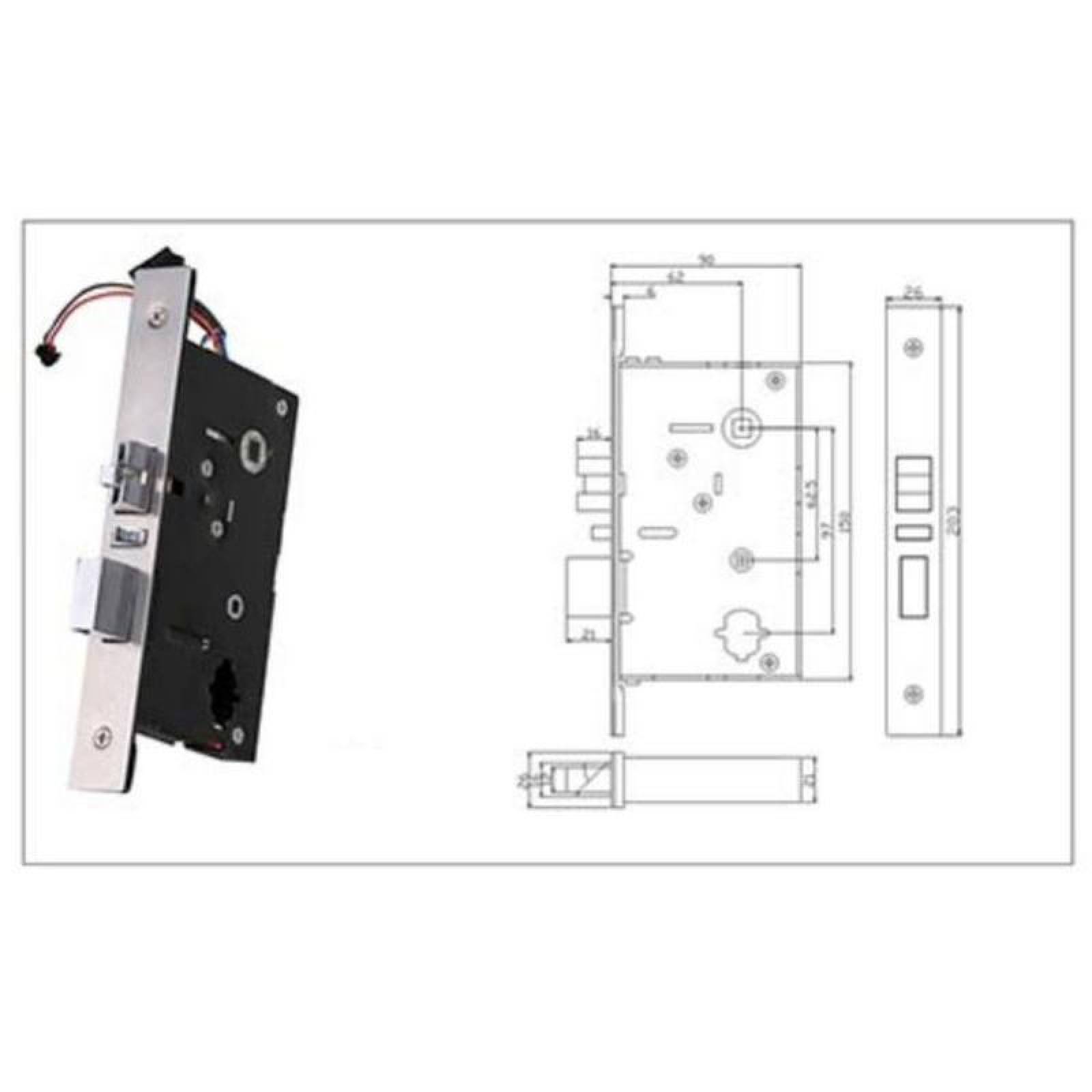 Chapa Electrónica para Residencia MXSYK-001-8 NFC Oro Espesor de Puerta 30 a 70 mm Pilas 4 x AA No incluidas SafetyKnob
