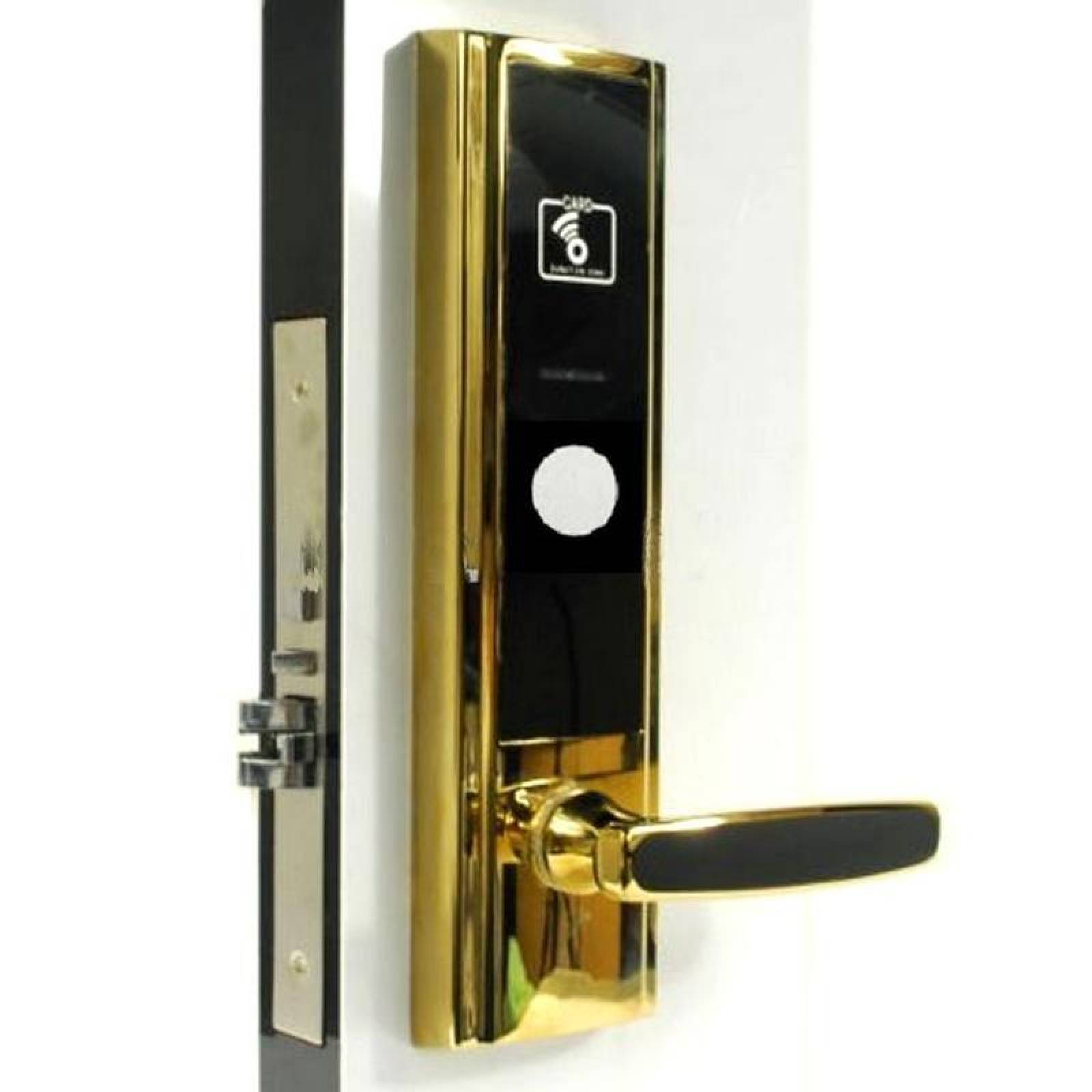 Cerradura para Hotel con Tarjeta MXWSL-002-5 NFC Oro Espesor de Puerta 38 a 88 mm Pilas 4 x AA No incluidas WirelessLock