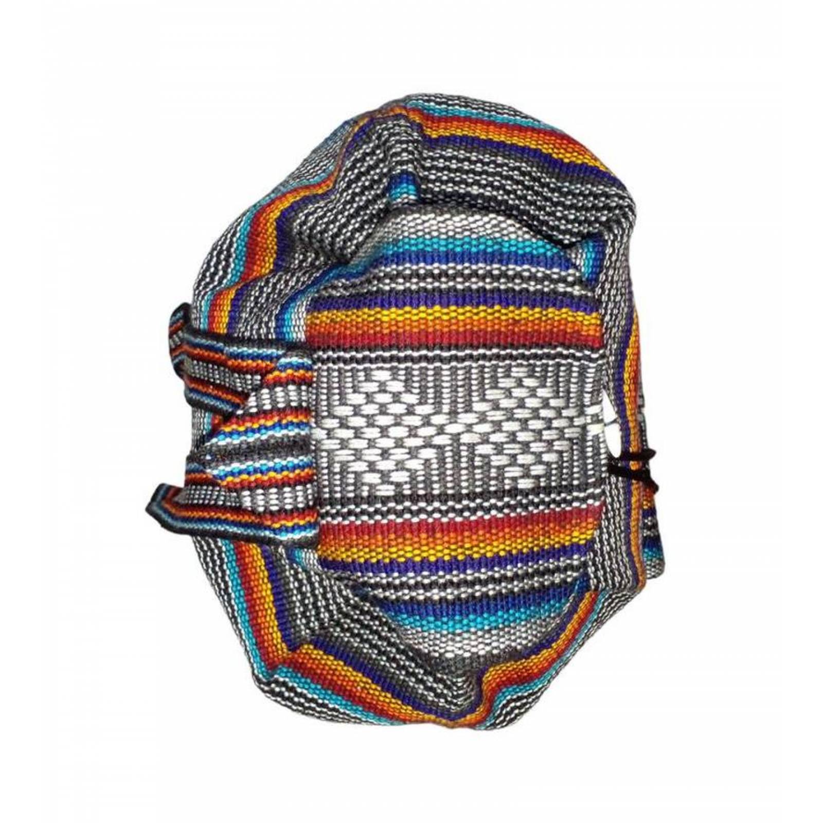 Morral Tejido a Mano MXCIT-001-11 1 Pza 10Kg AzulBlancoNegro Hechas a Mano HiloEstambre, CitlaColors