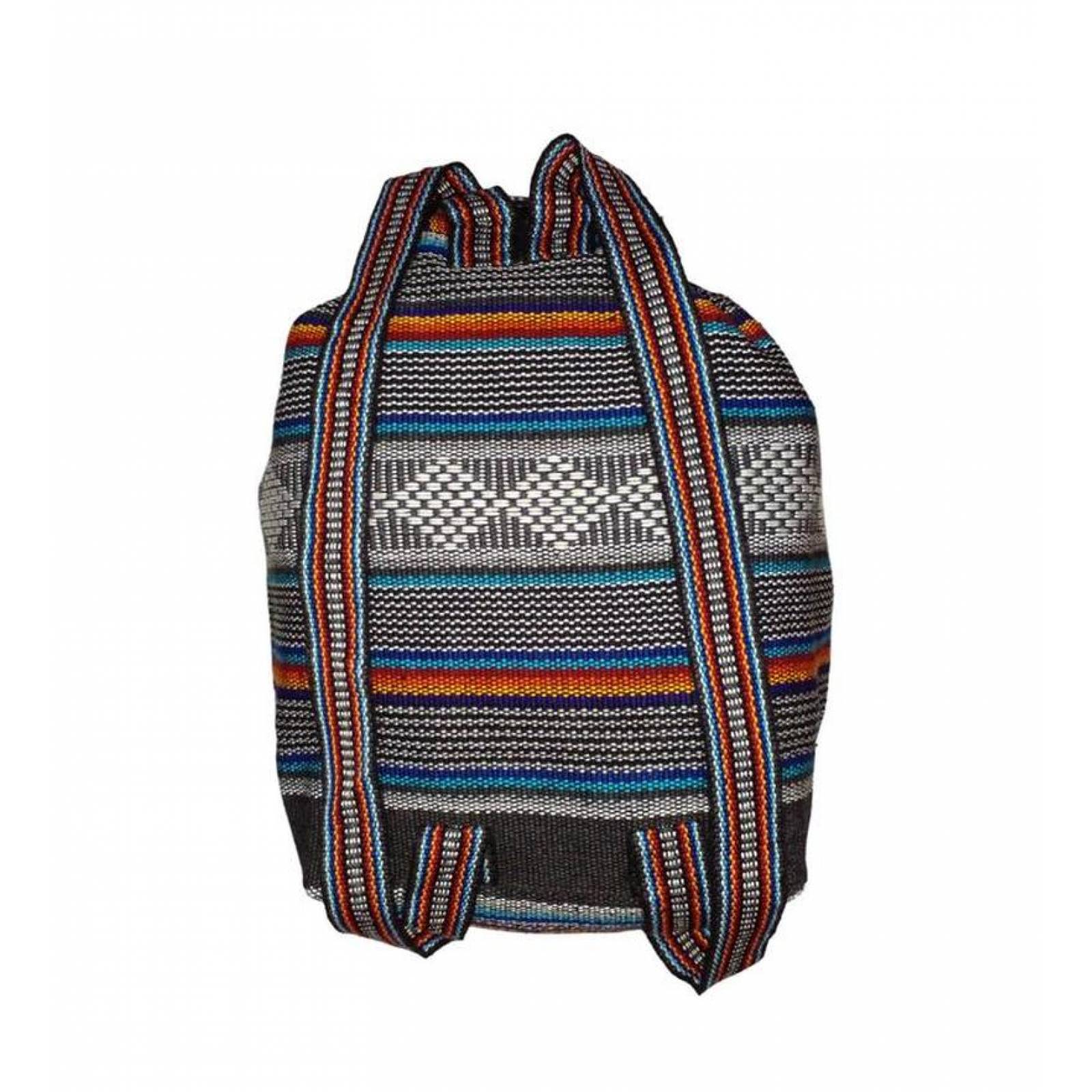 Morral Tejido a Mano MXCIT-001-11 1 Pza 10Kg AzulBlancoNegro Hechas a Mano HiloEstambre, CitlaColors