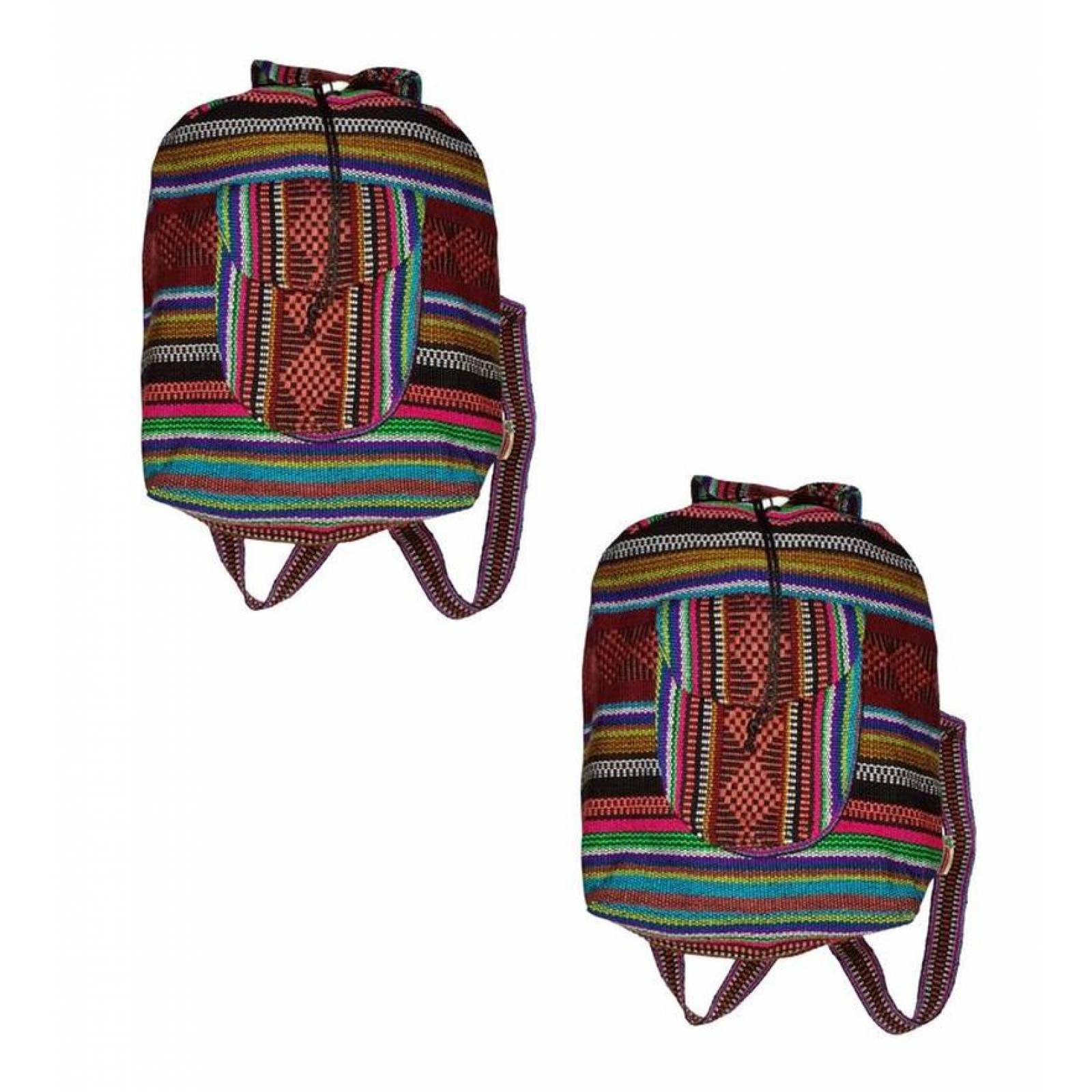 Mochilas Hechas a Mano MXLCO 002 15 2 Pzas 10Kg RojoMoradoNegro Hechas a Mano HiloEstambre AtlColors