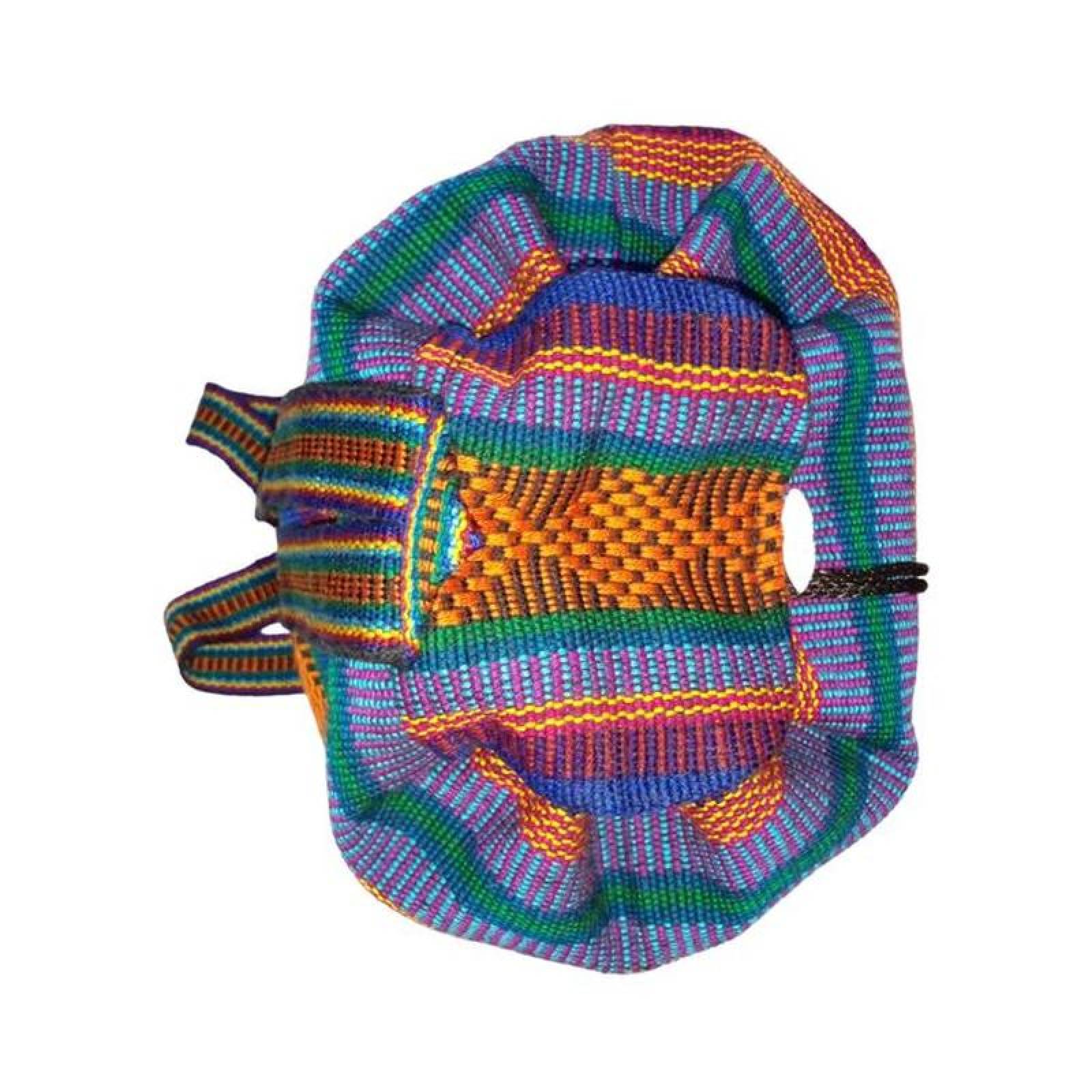 Mochila Mexicana Hecha a Mano MXLIZ-001-5 1 Pza 10Kg AzulMoradoNaranja Hechas a Mano HiloEstambre, LitzColors
