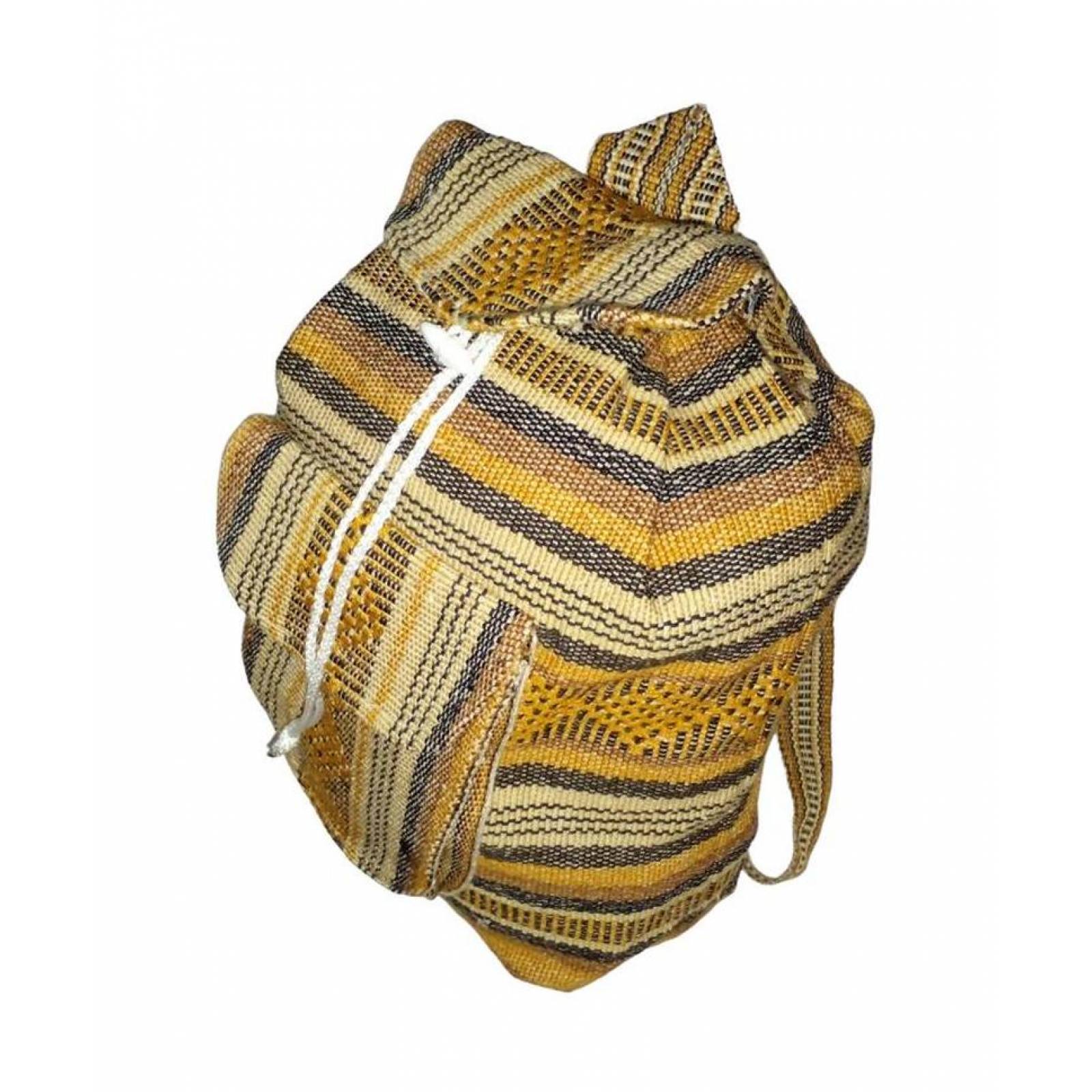 Morral Artesanal Bordado MXNAH-001-13 1 Pza 10Kg CaféBeigeNegro Hechas a Mano HiloEstambre, AnaColors