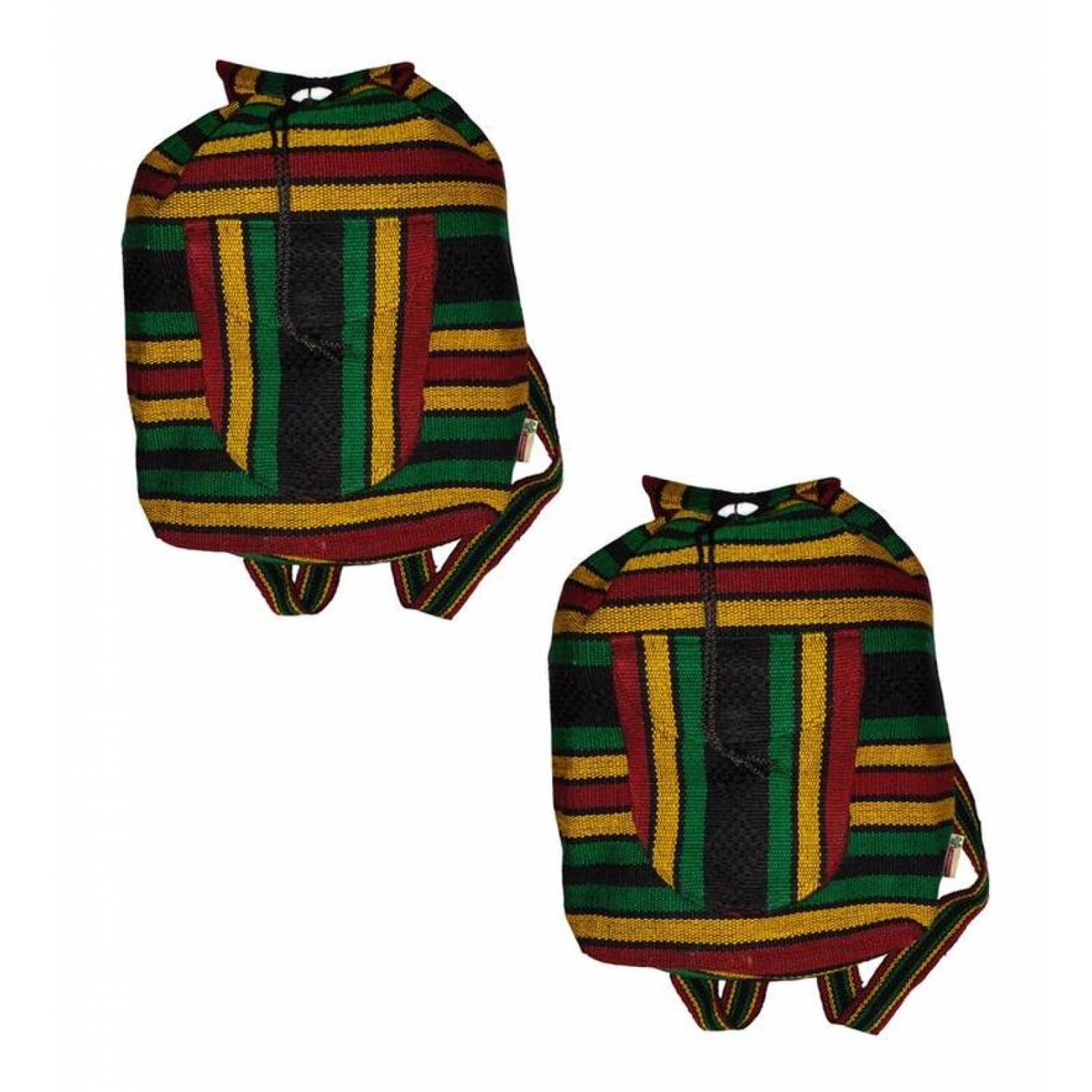 Mochilas Tejidas MXNIC-002-1 2 Pzas 10Kg RojoAmarilloVerNeg Hechas a Mano HiloEstambre, NictColors