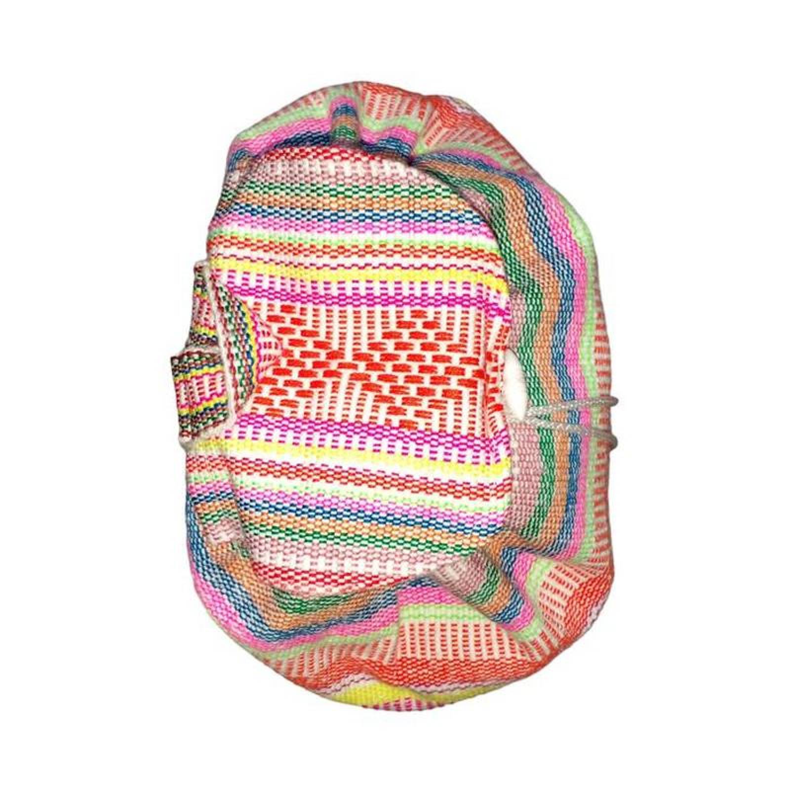 Mochila Tejida a Mano MXOCO-001-10 1 Pza 10Kg RojoRosaMulticolor Hechas a Mano HiloEstambre, OcotlColors