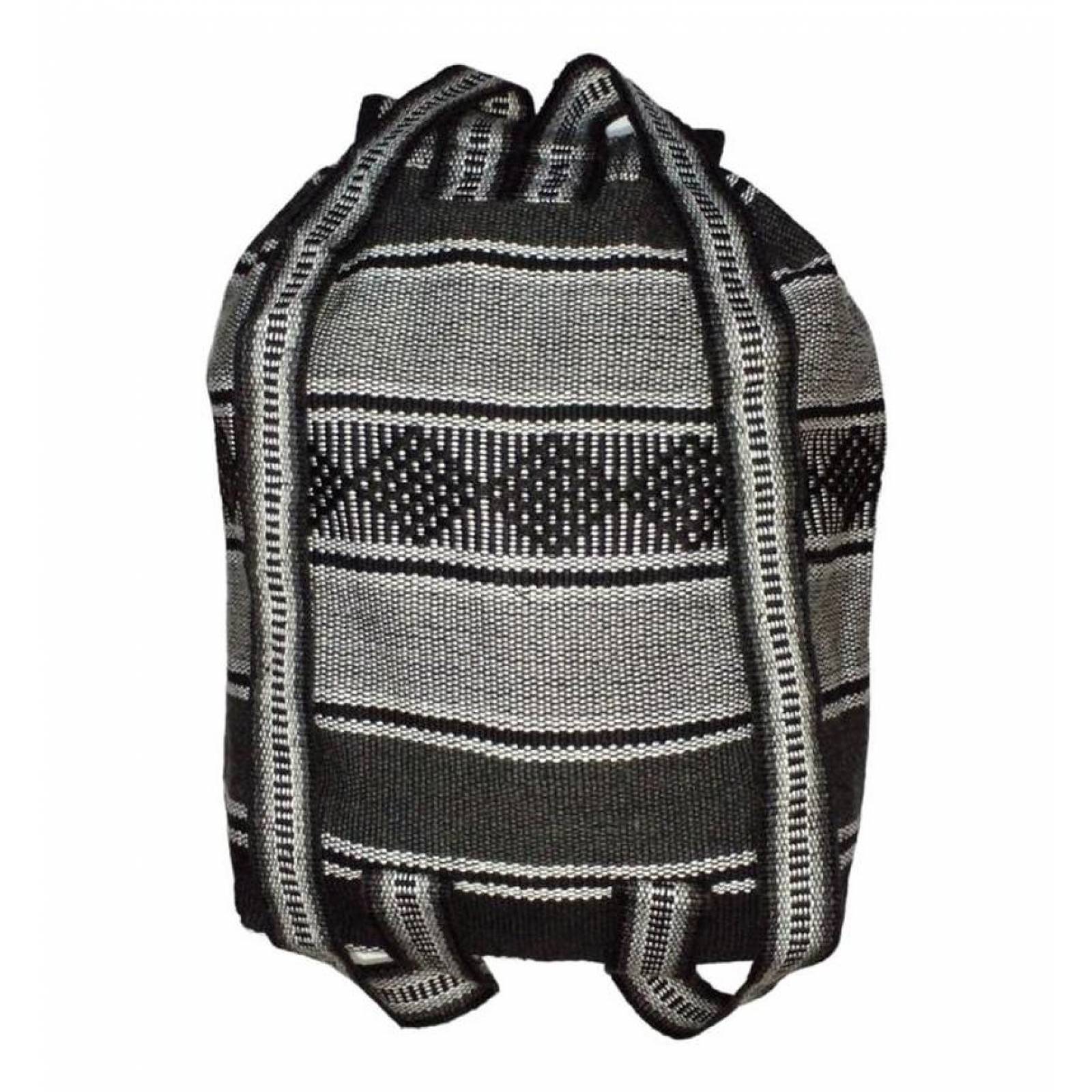 Mochila Artesanal Hecha a Mano MXTZA-002-4 2 Pzas 10Kg Negroblanco Hechas a Mano HiloEstambre, ItzaColors