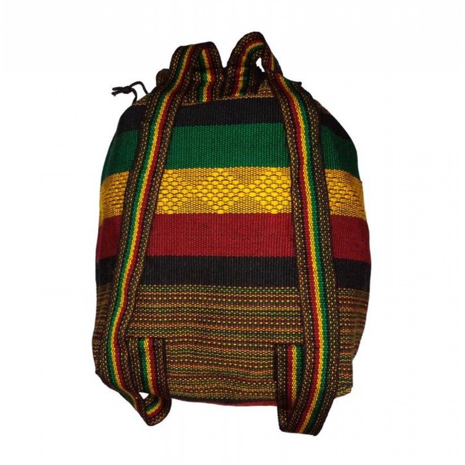 Mochila Tejida a Mano MXXAN-001-7 1 Pza 10Kg RojoAmarilloVerNeg Hechas a Mano HiloEstambre, XanaColors