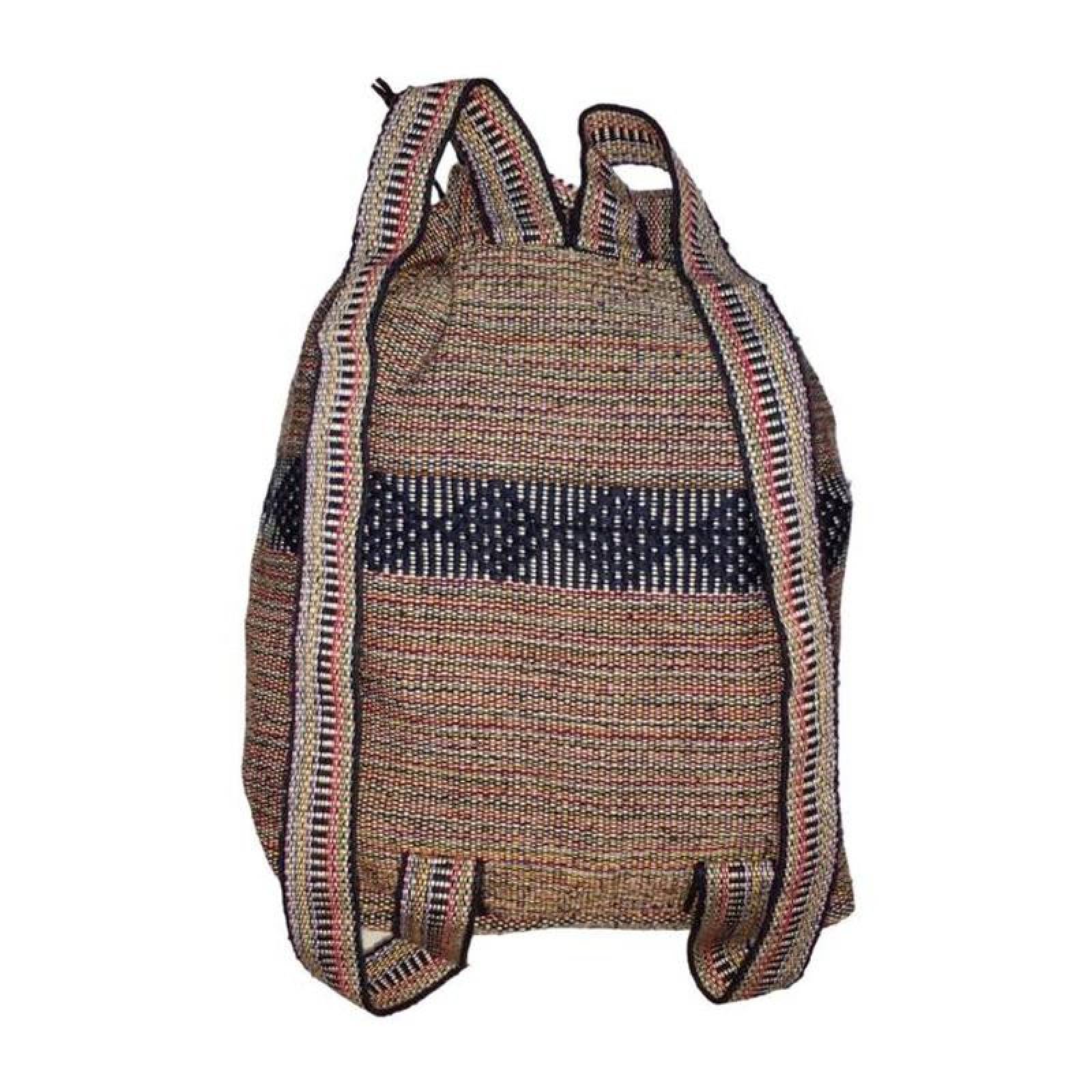 Mochila Mexicana Tejida MXXAR-002-13 2 Pzas 10Kg MulticolorNegro Hechas a Mano HiloEstambre, XareColors