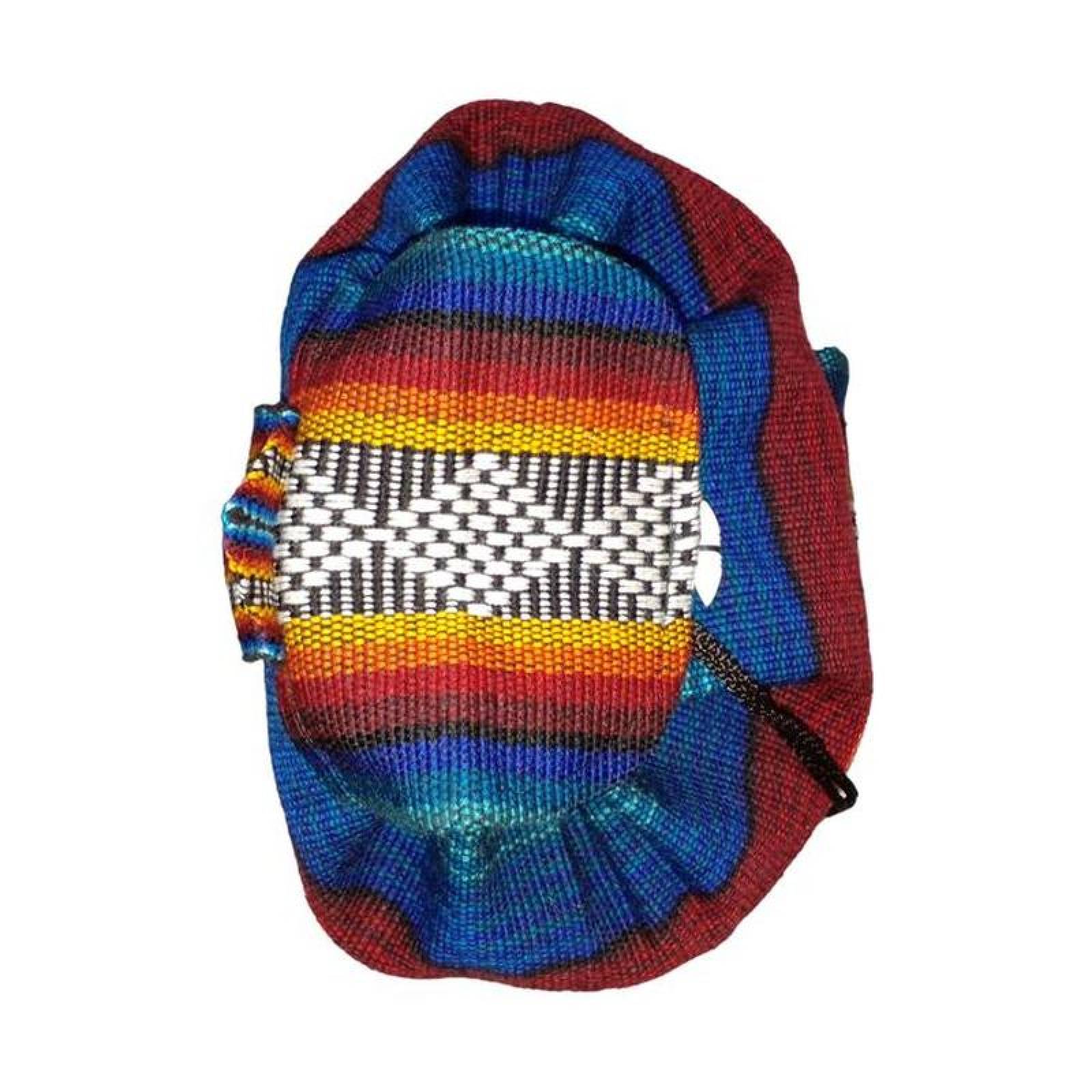 Morral Artesanal Bordado MXXOL-002-6 2 Pzas 10Kg RojoAzulNegroAmarillo Hechas a Mano HiloEstambre, XoloColors