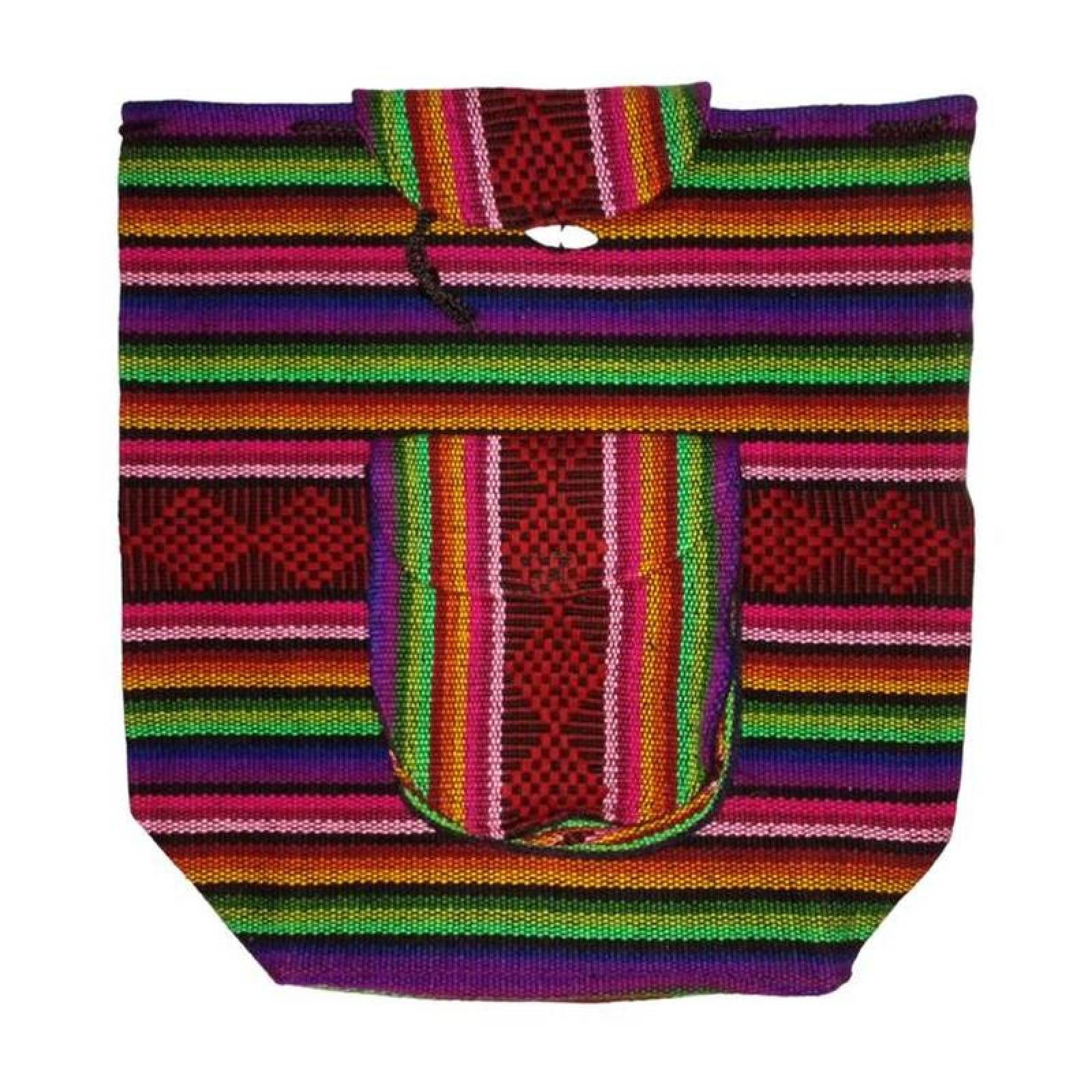 Mochilas de Hilo Hecha a Mano MXYET-002-2 2 Pzas 10 Kg RojoVerdeNaranjaMoradoRosa Hechas a Mano HiloEstambre, YaretColors