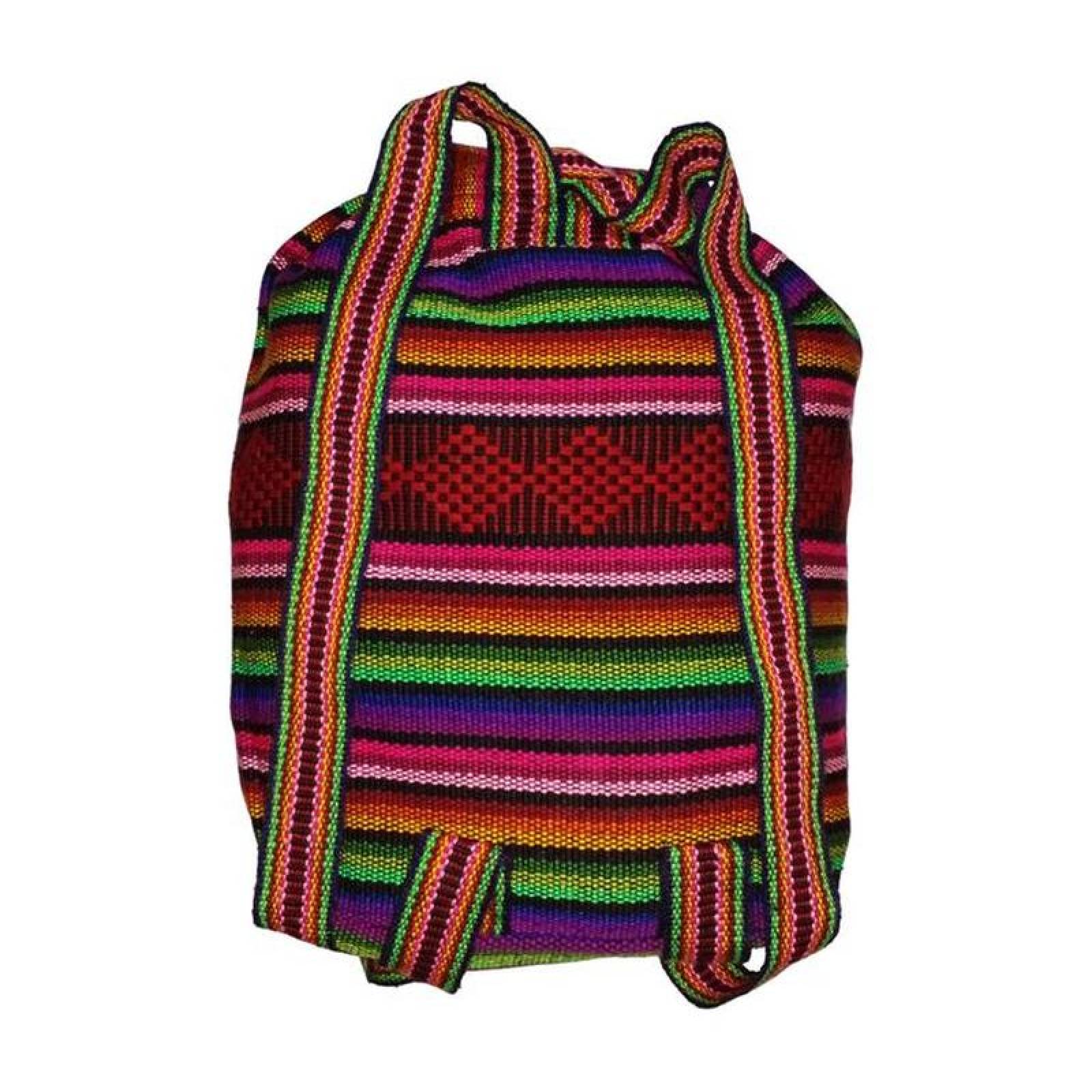 Mochilas de Hilo Hecha a Mano MXYET-002-2 2 Pzas 10 Kg RojoVerdeNaranjaMoradoRosa Hechas a Mano HiloEstambre, YaretColors