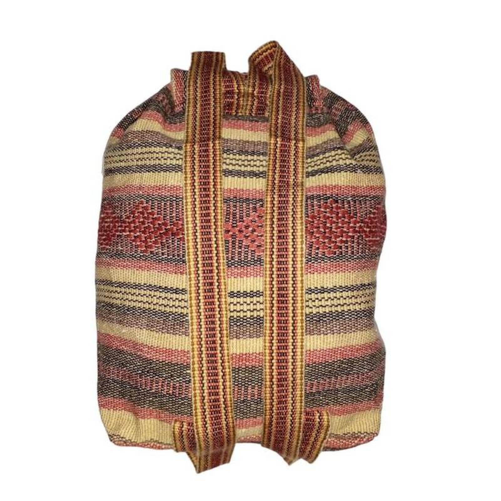 Mochilas de Hilo Hecha a Mano MXYUN-001-13 1 Pza 10Kg RojoBeigeNegro Hechas a Mano HiloEstambre, YunuColors