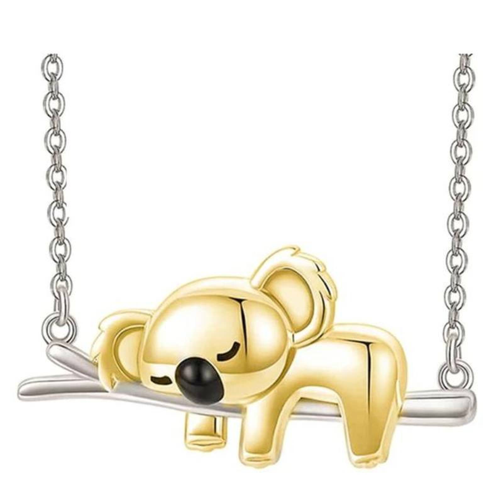 Cadenas para la Amistad MXKGD-001-6 1Pza KoalaRama GrisDorado Metal Cadena y Dije, KoalaNeck01