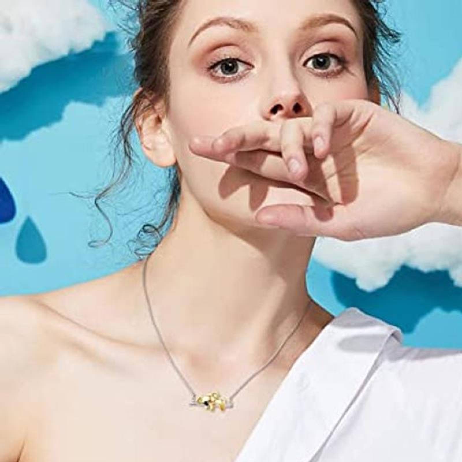 Colgante con Dije de Koala MXKGD-005-1 5Pzas KoalaRama GrisDorado Metal Cadena y Dije, KoalaNeck01