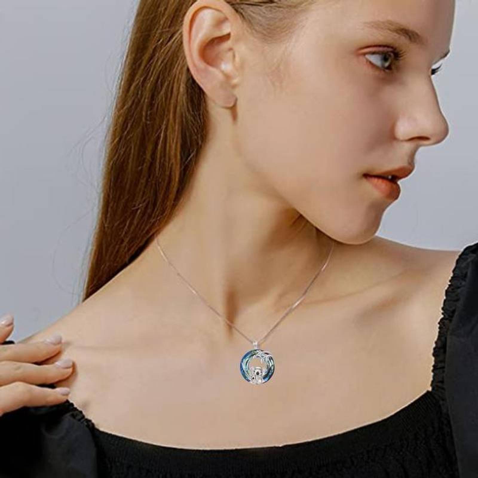 Cadena para Dama de Koala MXKOL-002-6 2 Pzas Collar KoalaAro GrisAzul Metal, KoalaNeck03