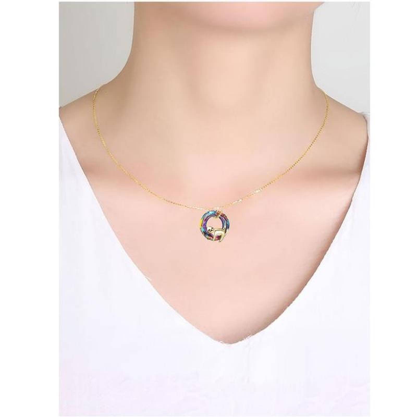 Collar de Perezoso Sonriente MXYHS-005-4 5 Pza Collar Oso PerezosoAro Dorado Metal, SlothyNeck07