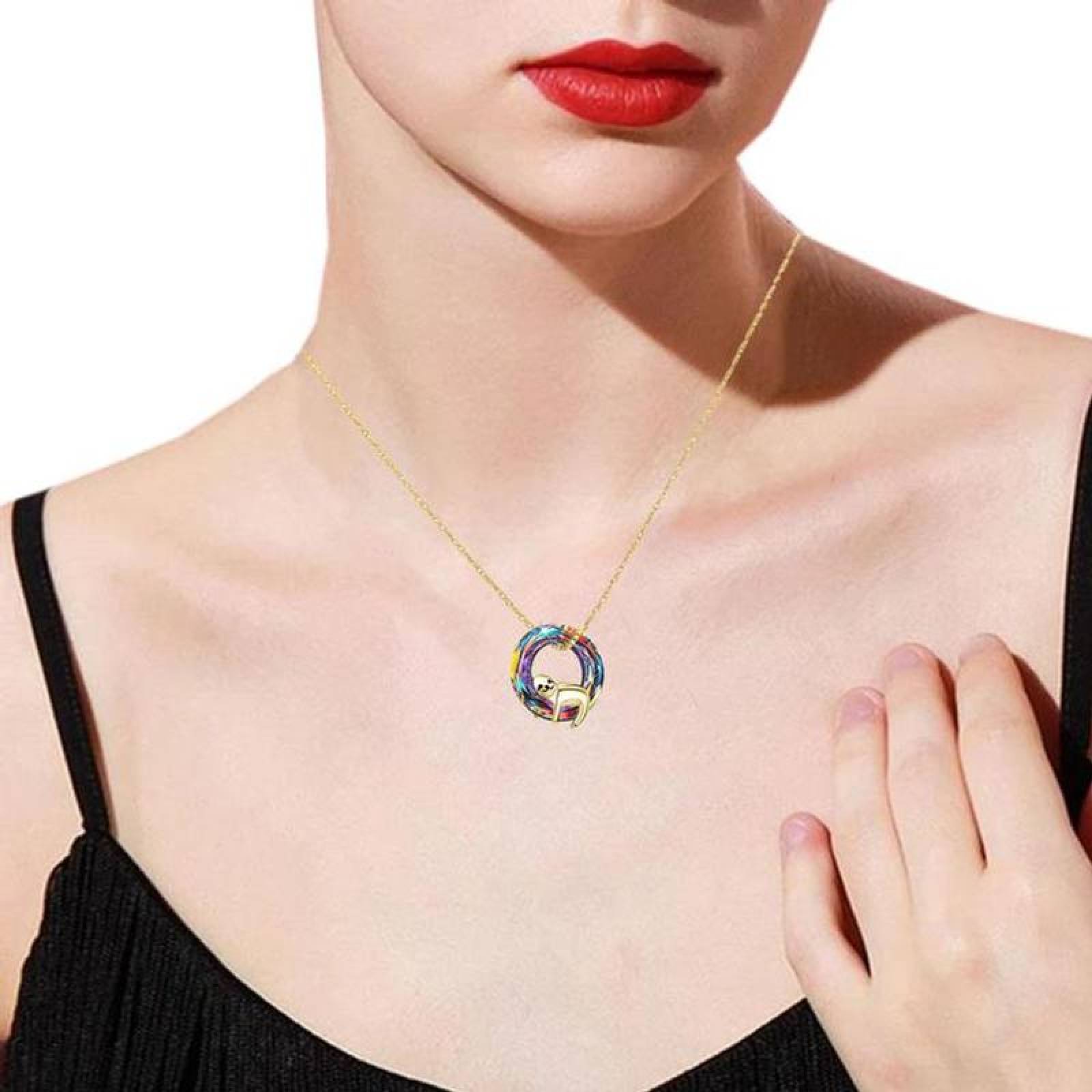 Collar de Perezoso Sonriente MXYHS-005-4 5 Pza Collar Oso PerezosoAro Dorado Metal, SlothyNeck07