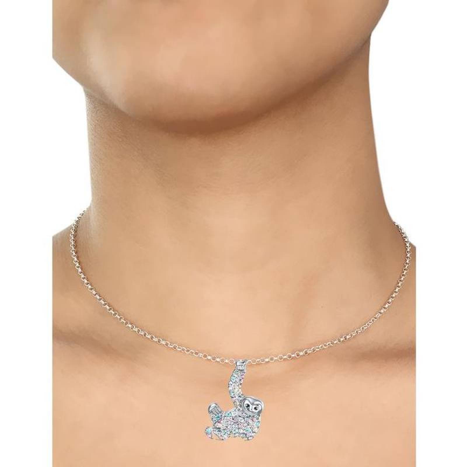 Collar de Perezoso Sonriente MXYPO-001-4 1 Pza Collar Oso PerezosoColgado Gris Metal, SlothyNeck02