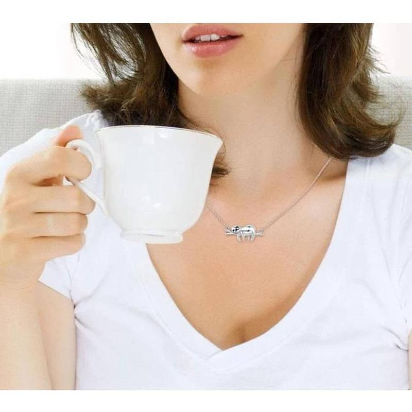 Collar de Oso Perezoso MXYSV-001-1 1 Pza Collar Oso PerezosoRama Gris Metal, SlothyNeck05