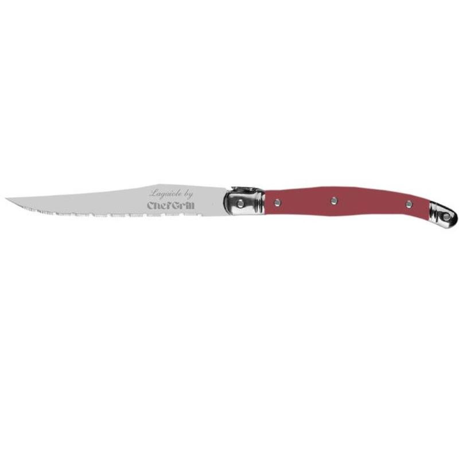 Cuchillo de Carne Laguiole Frances MXDEP-001-2 1pza 23 cm Cereza Acero Inoxidable Cuchillo para carne, LaguioleCherry