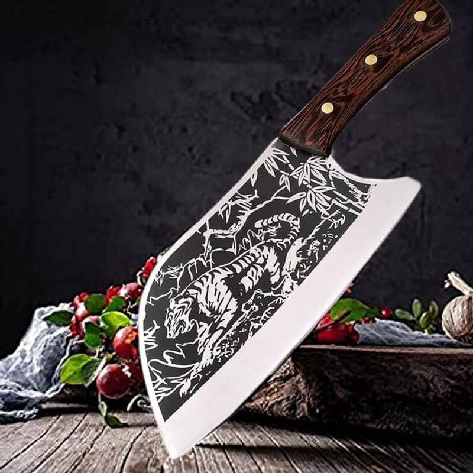 Cuchillo para cortar Frutas MXTGC-001-13 1 Pza 38cm Cuchillo para Carne Acero Inoxidable, TigerCleaver