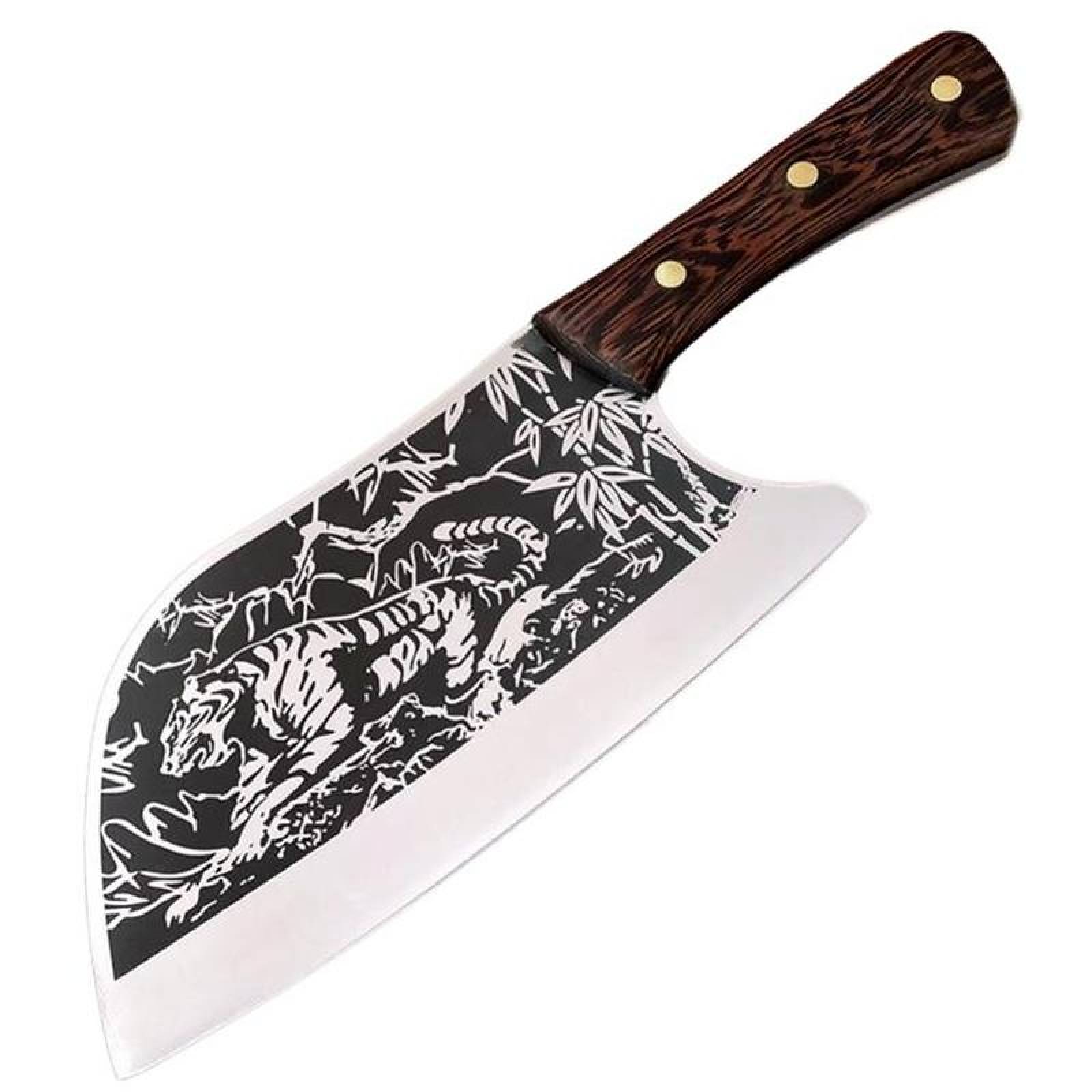 Cuchillo chino Filoso MXTGC-001-24 1 Pza 38cm Cuchillo para Carne Acero Inoxidable, TigerCleaver