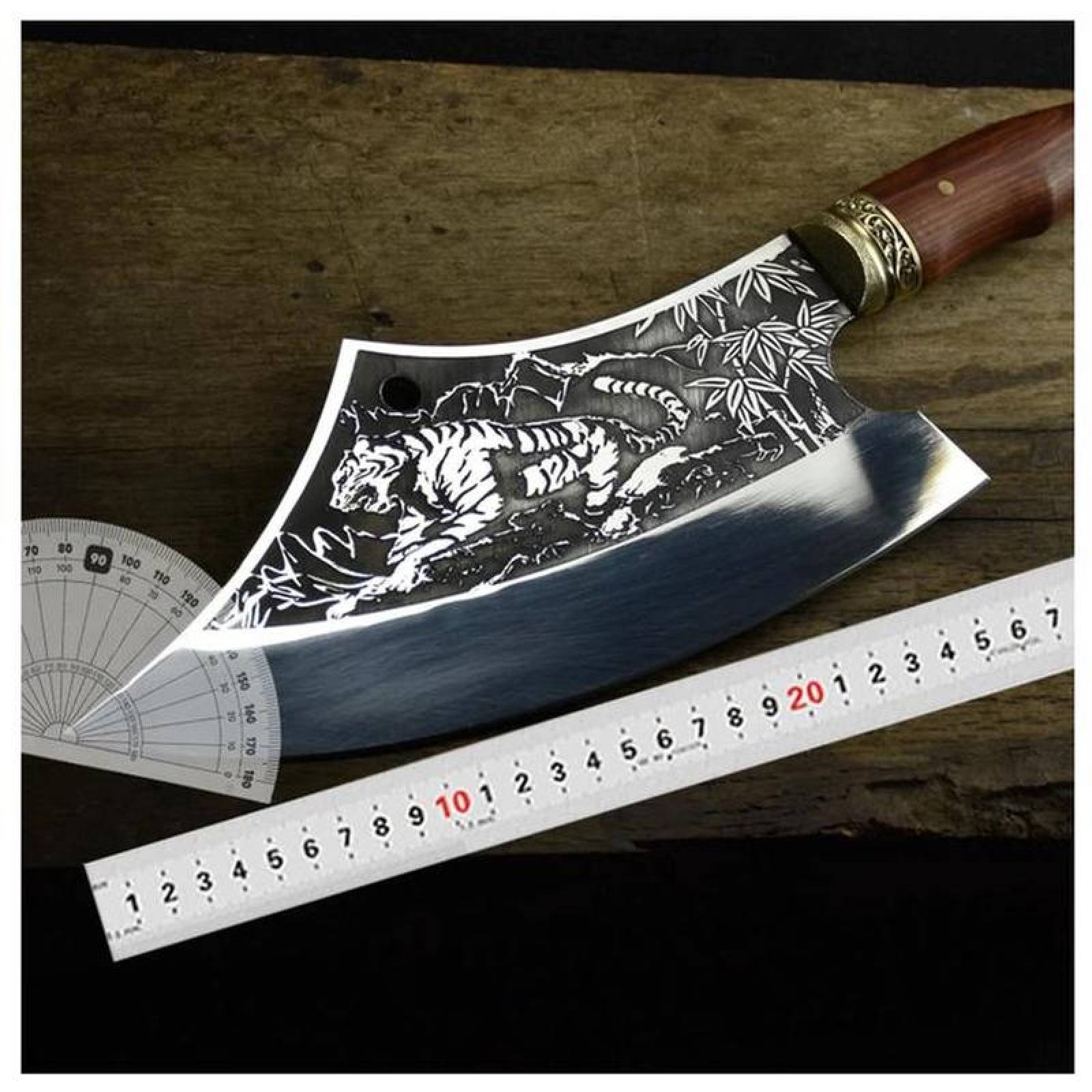 Cuchillo para cortar Pollo MXTGR-001-4 1 Pza 41cm Cuchillo para Carne Acero Inoxidable, TigerSharp