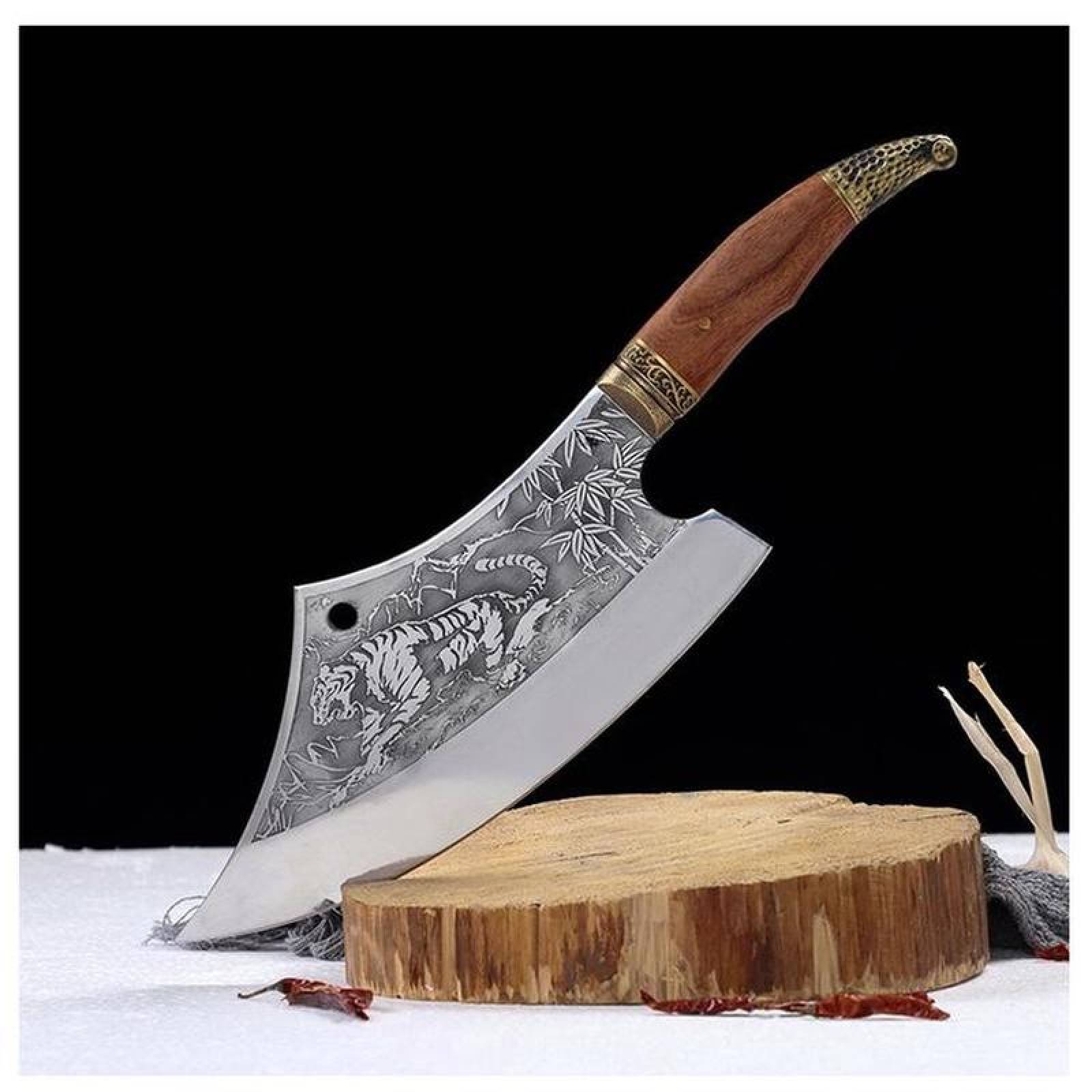 Cuchillo para cortar Pollo MXTGR-001-4 1 Pza 41cm Cuchillo para Carne Acero Inoxidable, TigerSharp