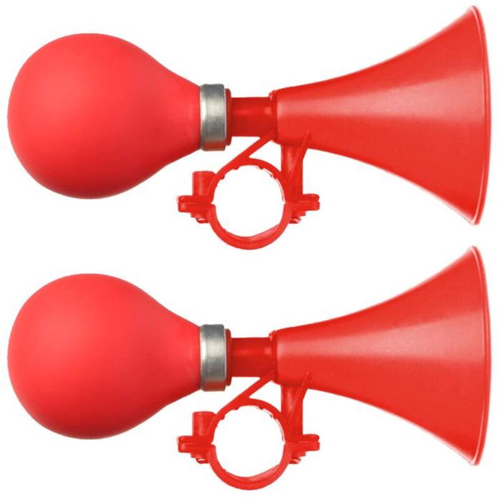 Bocinas Modernas de Bicicletas MXNRD-002-2 2 Pzas Rojo 15x7cm Silicona, HornRed