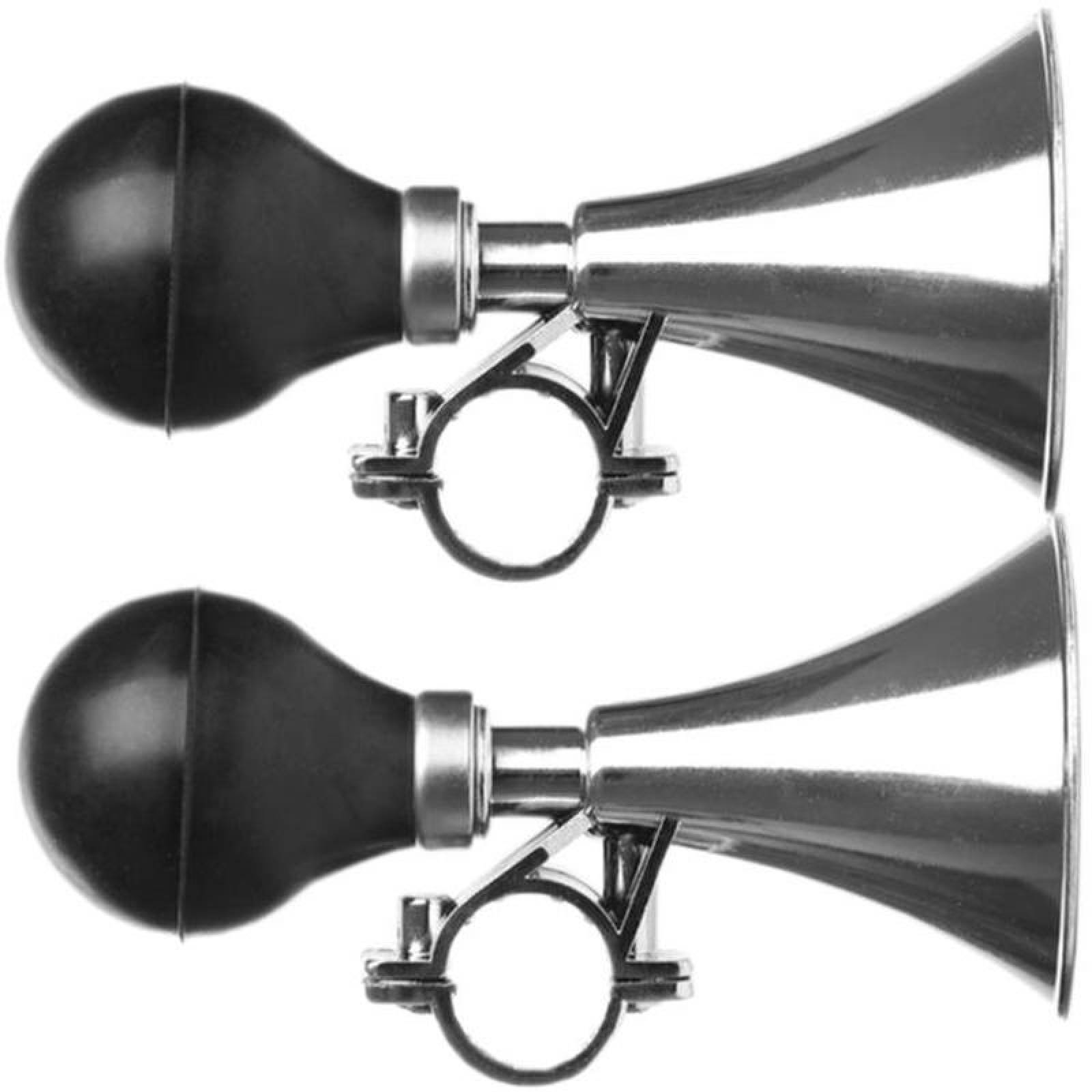 Corneta de Aire Portátil MXNRK-002-3 2 Pzas Negro 15x7cm Silicona, HornBlack