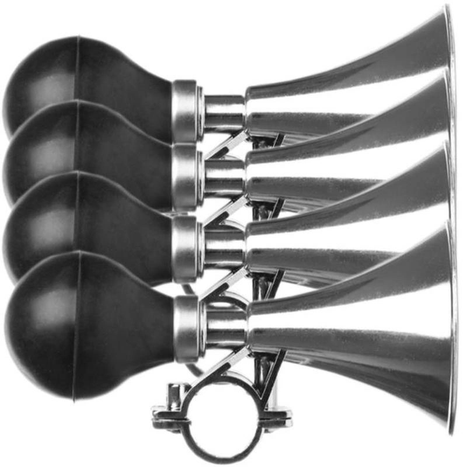 Cornetas de Aire MXNRK-004-1 4 Pzas Negro 15x7cm Silicona, HornBlack