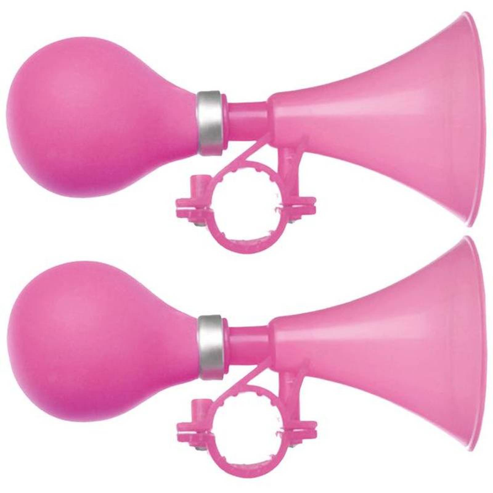 Bocina de Bicicleta Portatil MXRNK-002-4 2 Pzas Rosa 17x7cm Silicona, HornPink