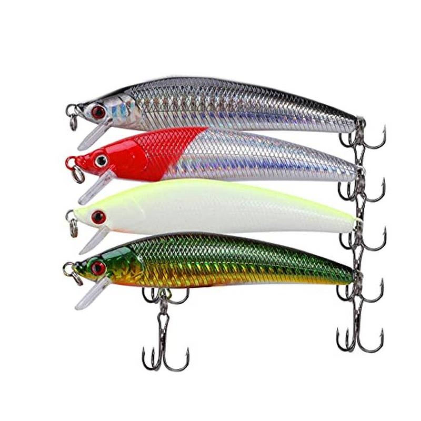 Gancho para Pesca de Plastico ABC MXFEA-004-1 4Pzas 10cm Color al Azar Anzuelo Plástico ABS, FishePeak