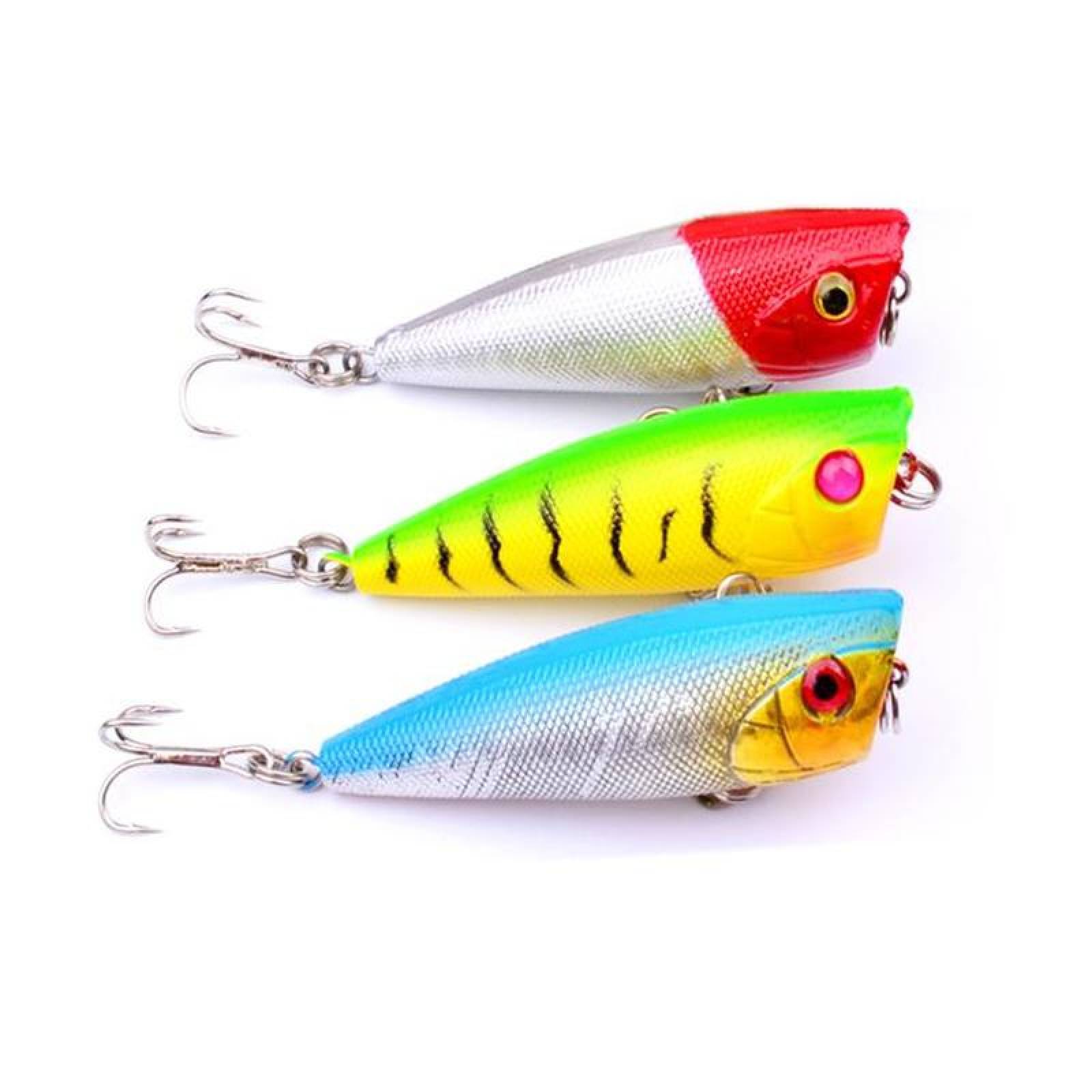 Carnada de Pesca en Plástico ABC MXFFG-006-1 6Pzas 6cm Color al Azar Anzuelo Plástico ABS, FishesPad
