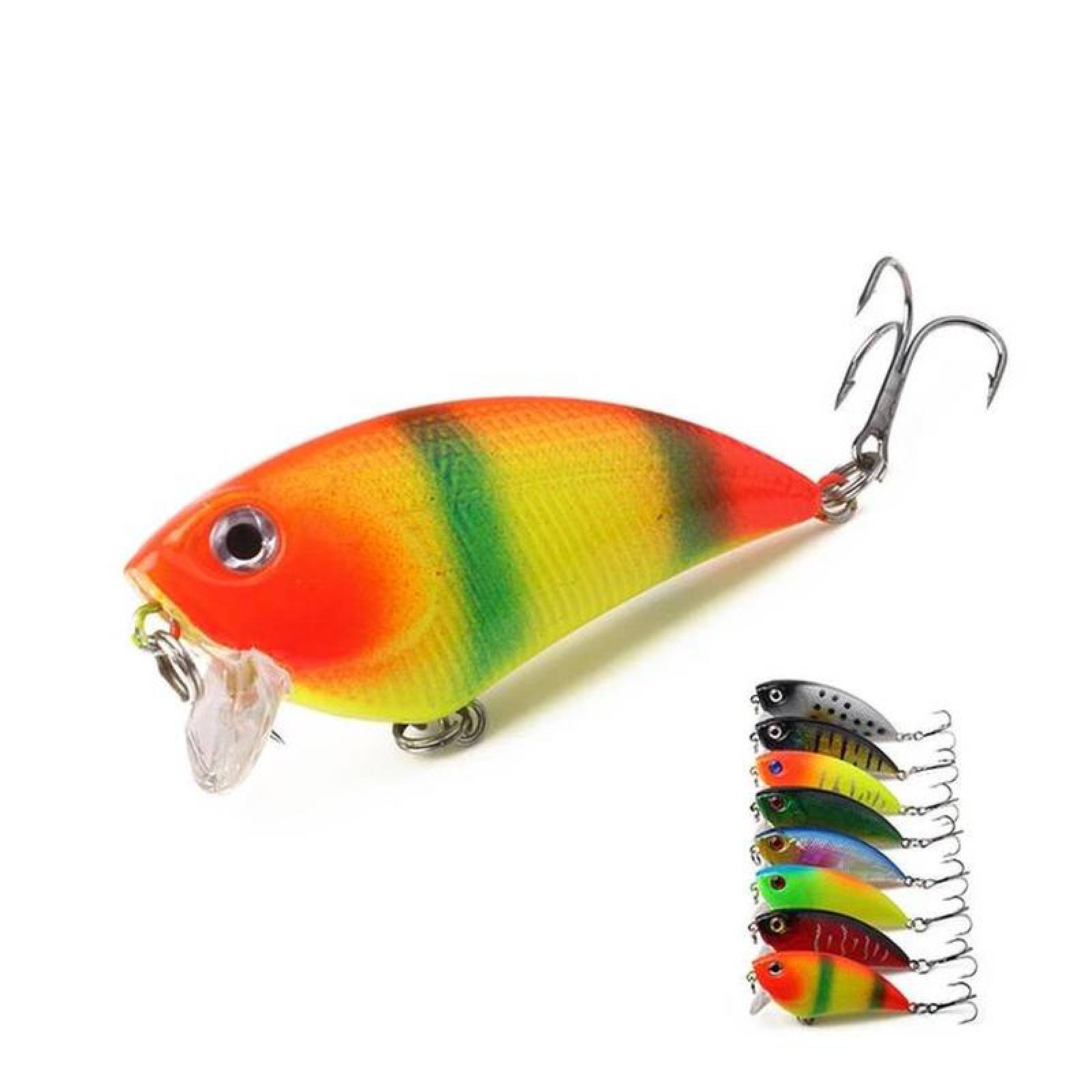 Señuelo de pesca Plástico ABC MXFGM-002-4 2Pzas 5cm Color al Azar Anzuelo Plástico ABS, FisheGlam