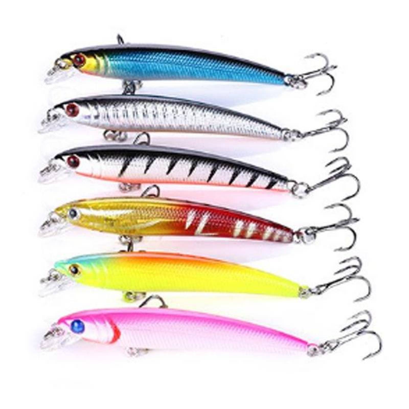Gancho para Señuelo de Plástico MXFKK-004-4 4Pzas 7,5cm Color al Azar Anzuelo Plástico ABS, FishySkinn