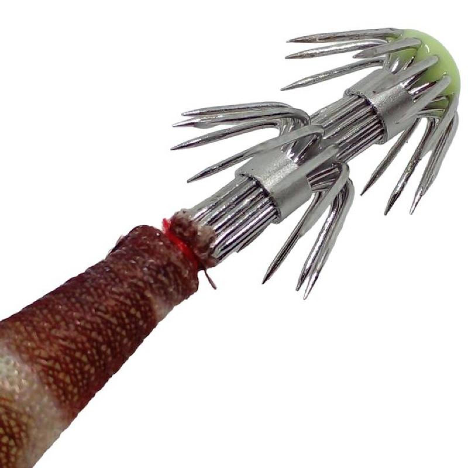 Anzuelo Reforzado Plástico MXFMO-004-4 20pzas 7x1,5cm Fluorescente Multicolor Azar Plástico Anzuelo FisheSquid