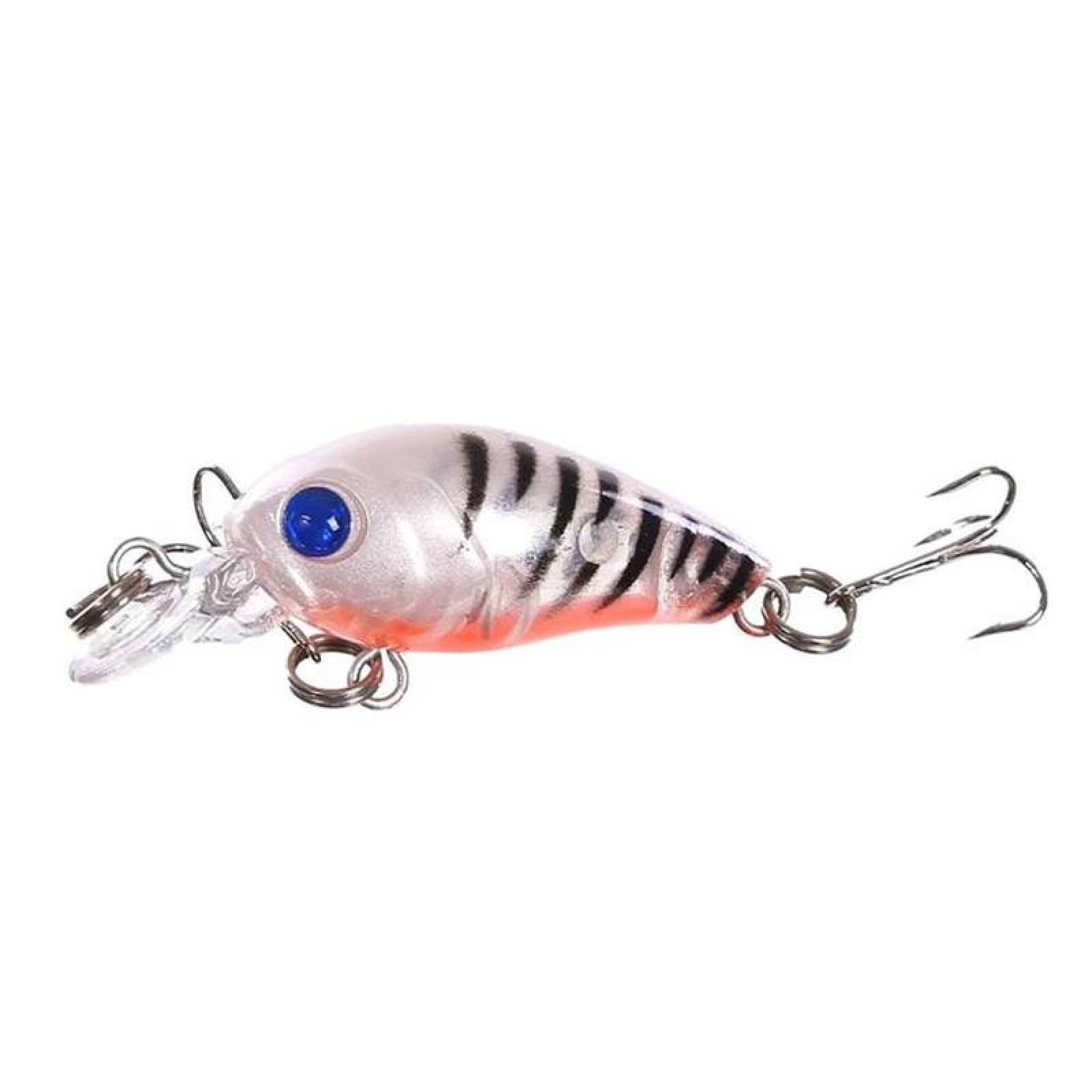 Señuelo para Peces de Mar MXFSL-003-5 3Pzas 4,5cm Color al Azar Anzuelo Plástico ABS, FishySmall