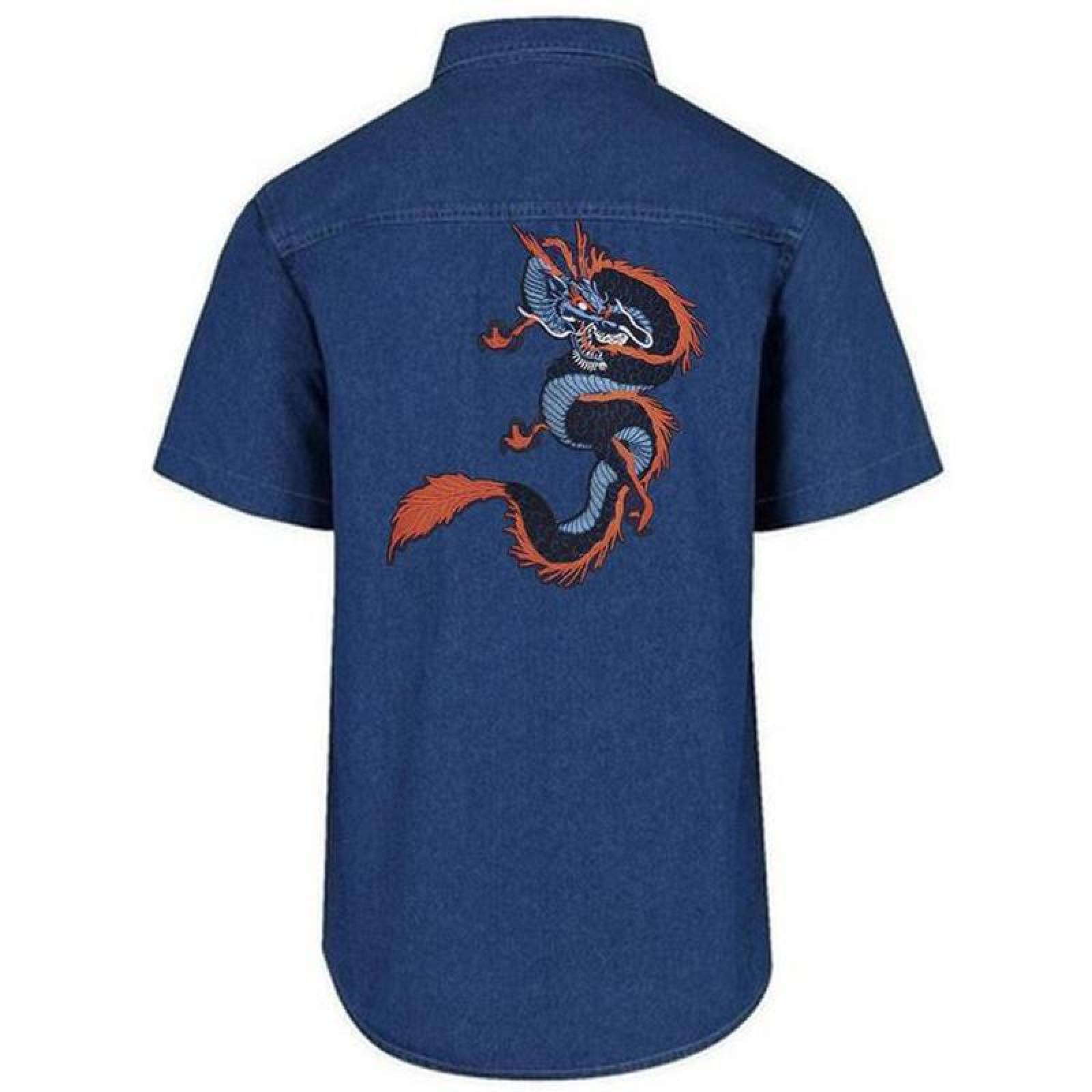 Bordado Adhesivo de Dragon MXAGN-005-4 5 Parches Dragón Chino 30x19cm NaranjaAzul Bordado Adhesivo para Planchar, Dragón04