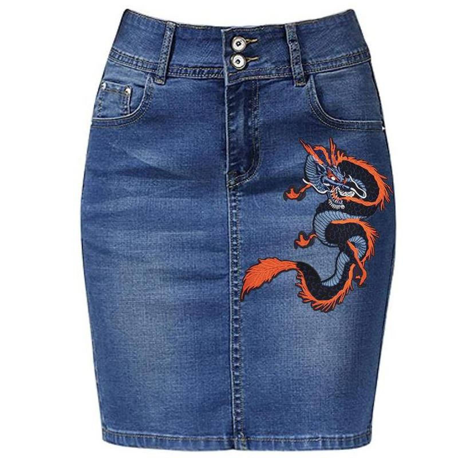 Bordado Dragon Chino MXAGN-005-6 5 Parches Dragón Chino 30x19cm NaranjaAzul Bordado Adhesivo para Planchar, Dragón04