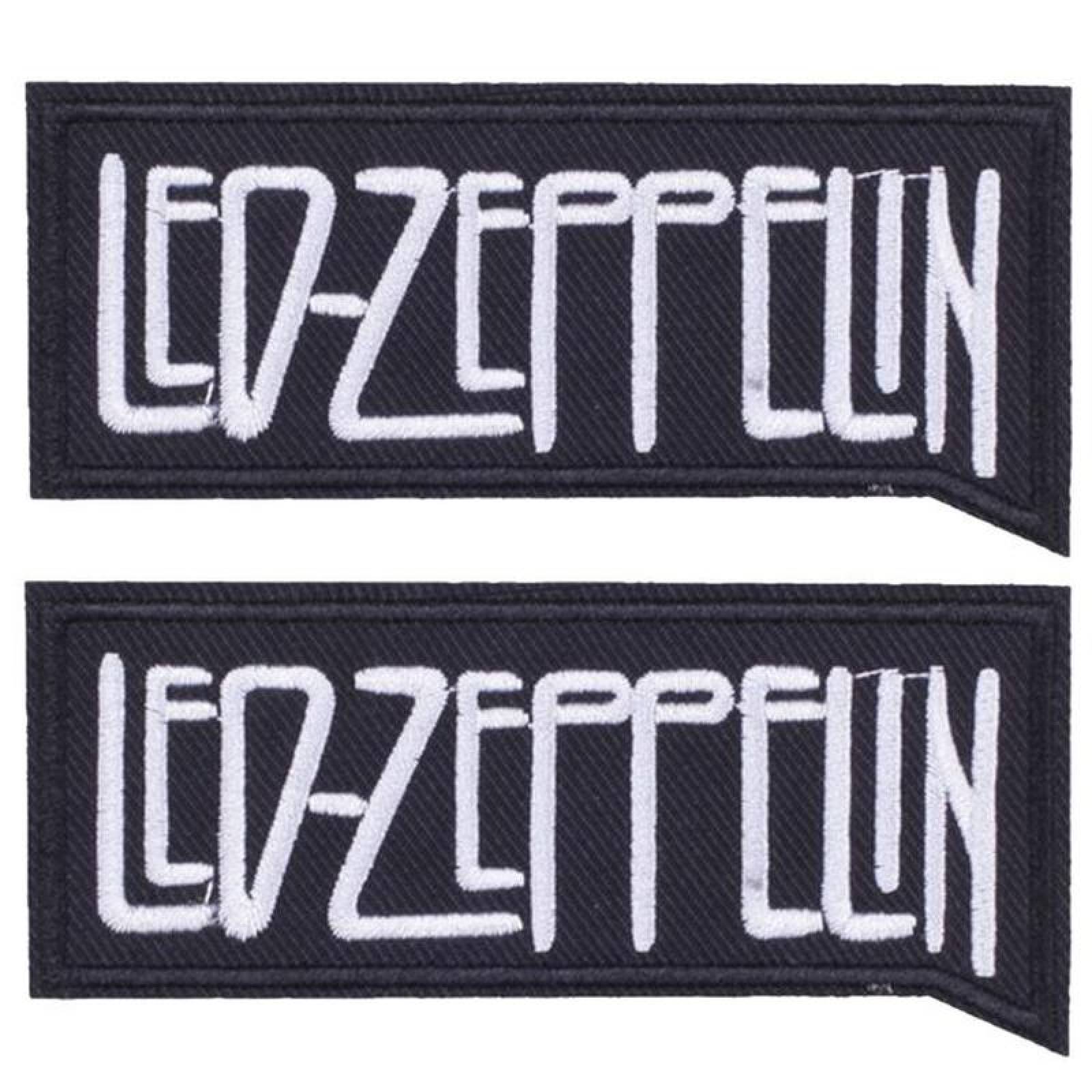 Parches para Tela de Banda MXLEZ-005-5 5 Parches Led Zeppelin 10x4,6cm  NegroBlanco Bordado