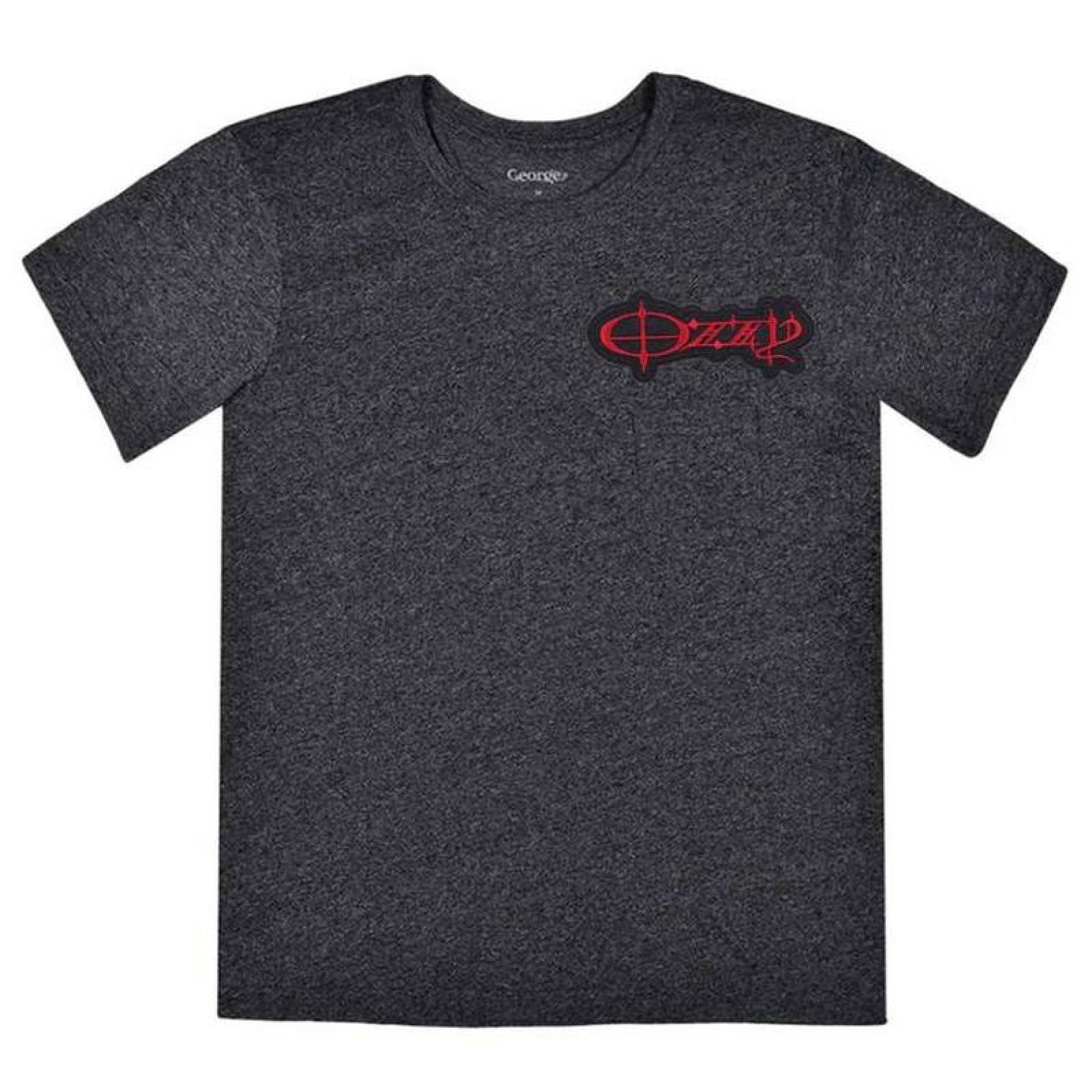 Parche de Heavy Metal MXMUC-004-2 4 Parches Ozzy 8,3x4,5cm NegroRojo Bordado Adhesivo para Planchar, Music11