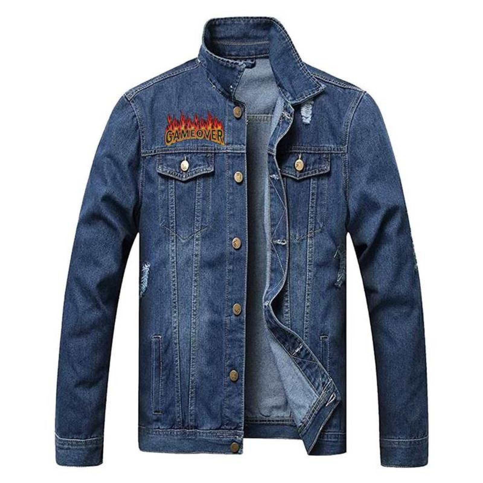 Pegatinas con Letras de Llama MXTIS-002-2 2 Parches Gameover 11x6cm AmarilloRojo Bordado Adhesivo para Planchar, TacticWords07