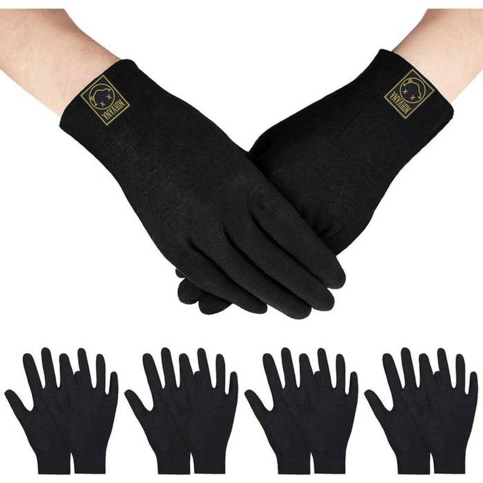 Grupo Nirvana Parches Adheribles MXVAN-003-3 3 Parches Nirvana 7,5x9,7cm NegroAmarillo Bordado Adhesivo para Planchar, Music18